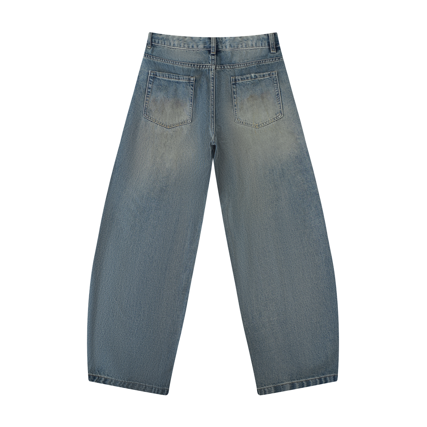 Men's Distressed Barrel Leg Jeans – Relaxed Fit Premium Denim Pants