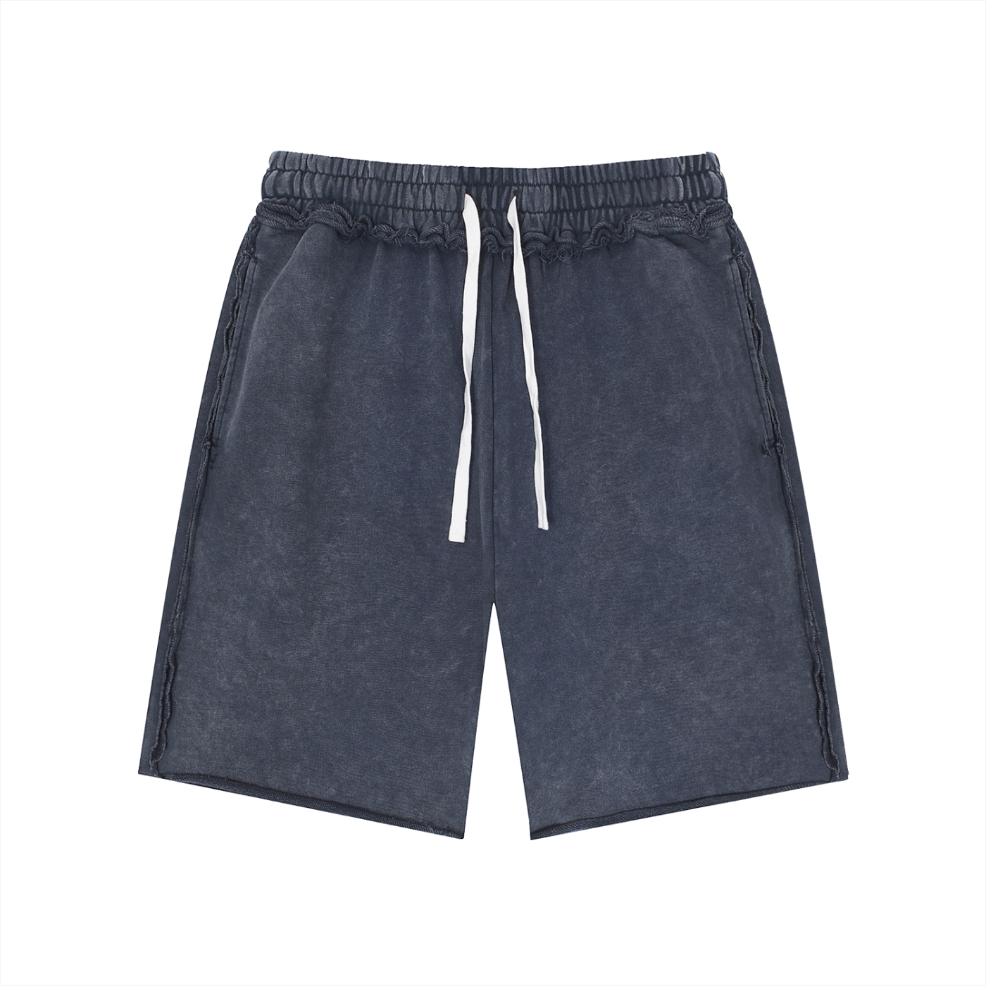 Unisex Mineral Wash Raw Edge Shorts – Oversized Premium Streetwear Shorts