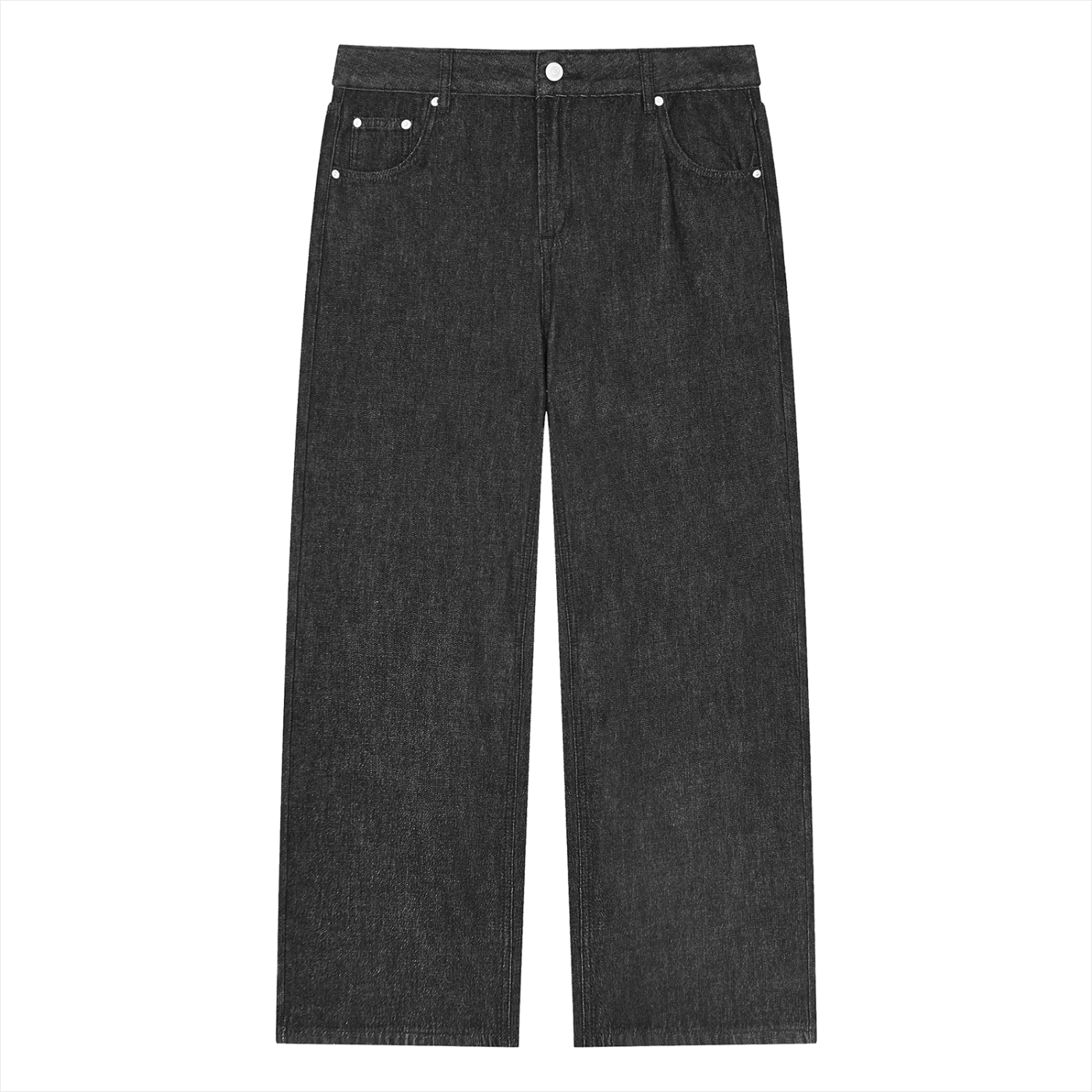 Unisex Vintage Wash Straight Leg Jeans – Relaxed Fit Baggy Denim Streetwear Pants