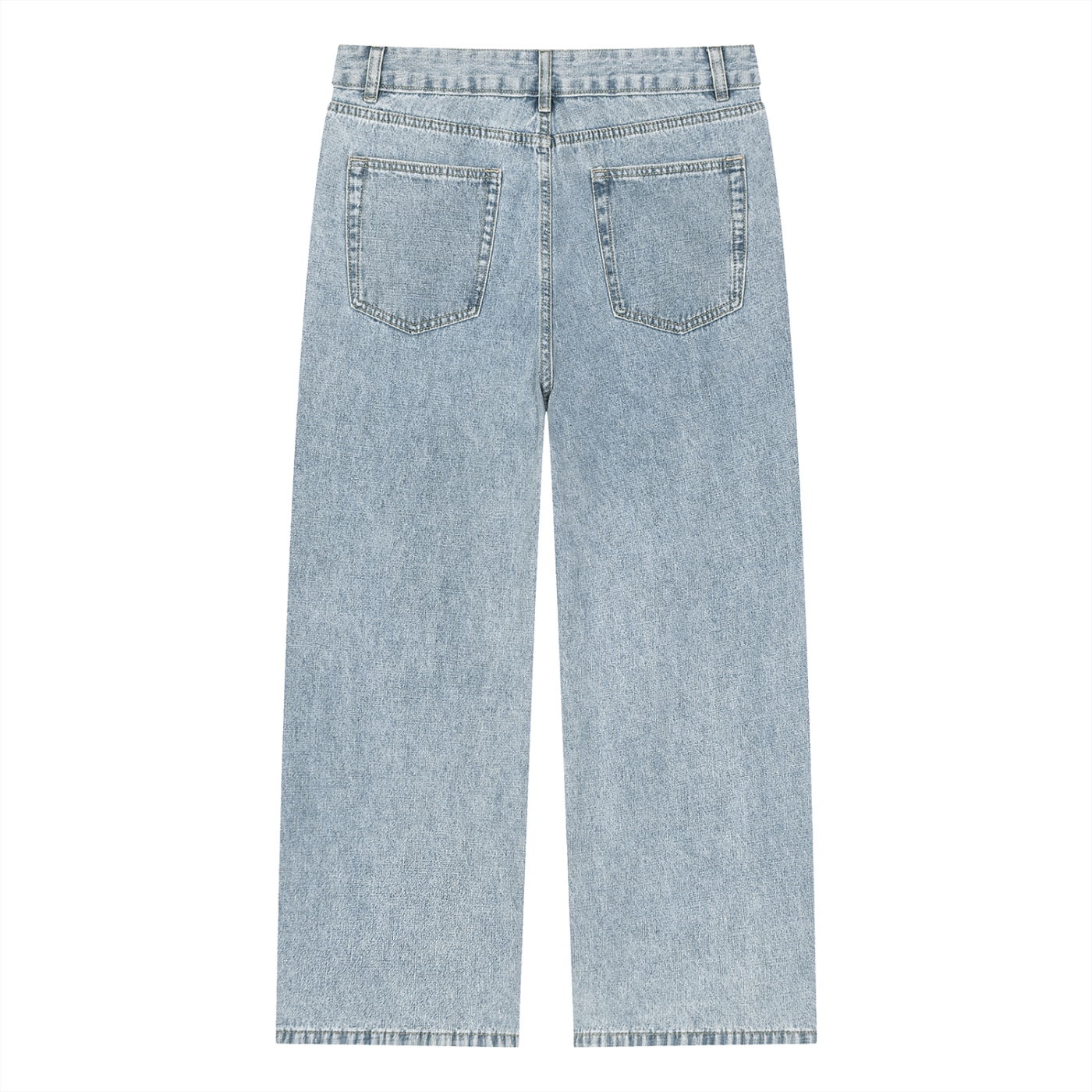 Unisex Vintage Wash Straight Leg Jeans – Relaxed Fit Baggy Denim Streetwear Pants