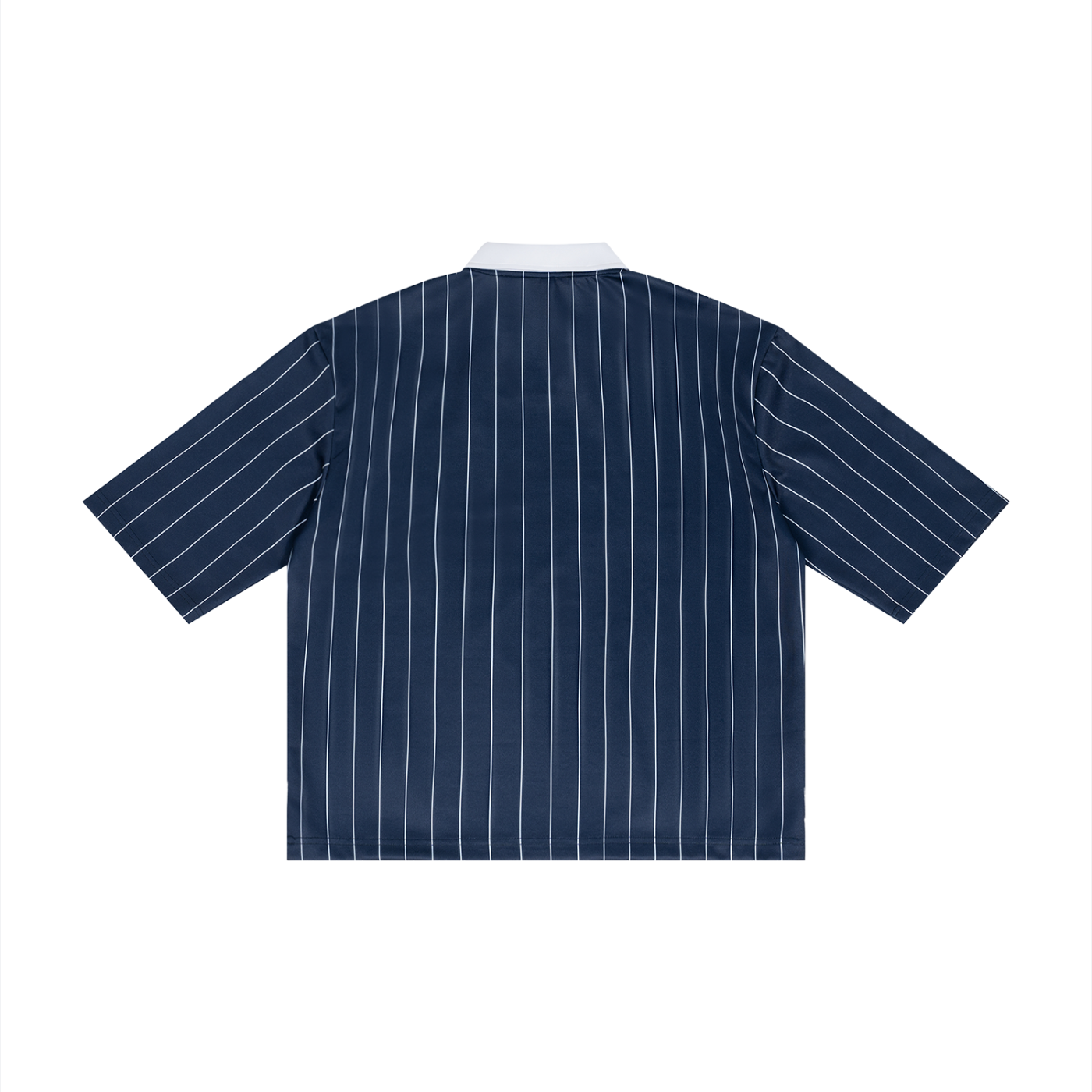 Unisex Pinstripe Collared Soccer Jersey – Oversized Retro Soccer Shirt