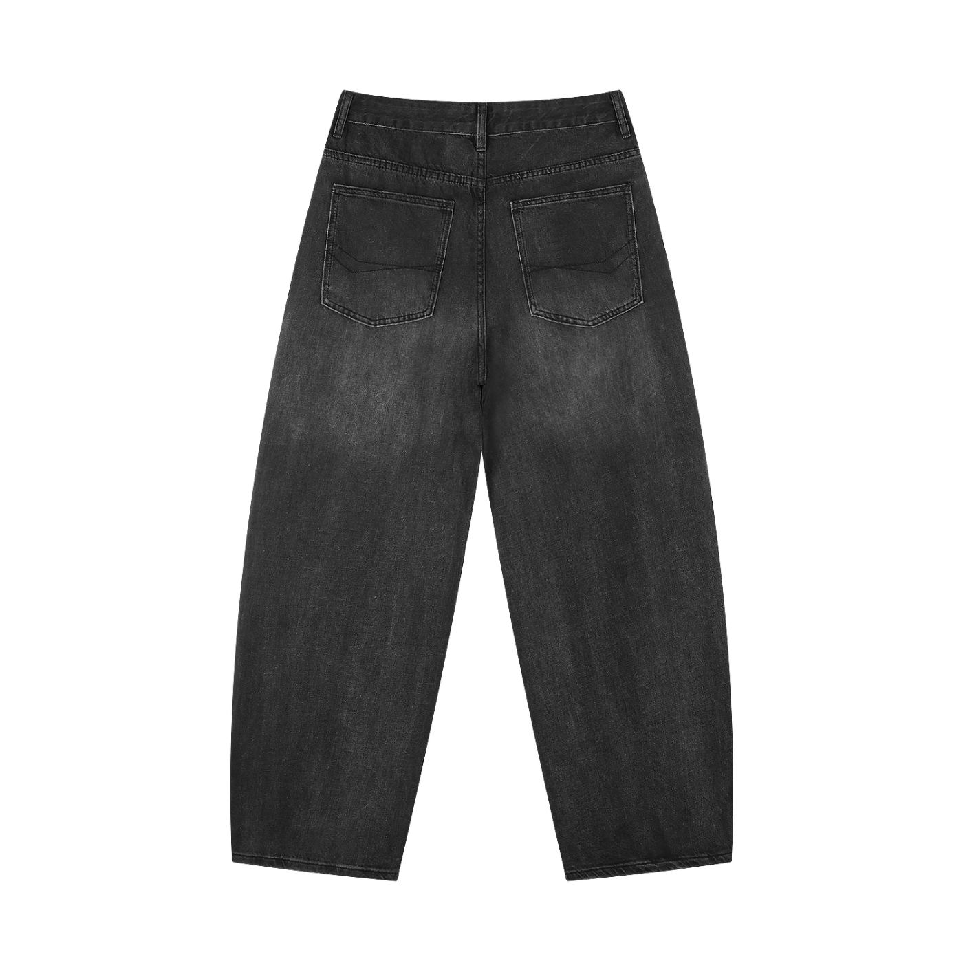 Men's Sunfade Vintage Wash Barrel Leg Jeans – Relaxed Fit Premium Denim Pants