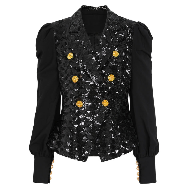 Women's Classic Sequin Blazer Top Coat
