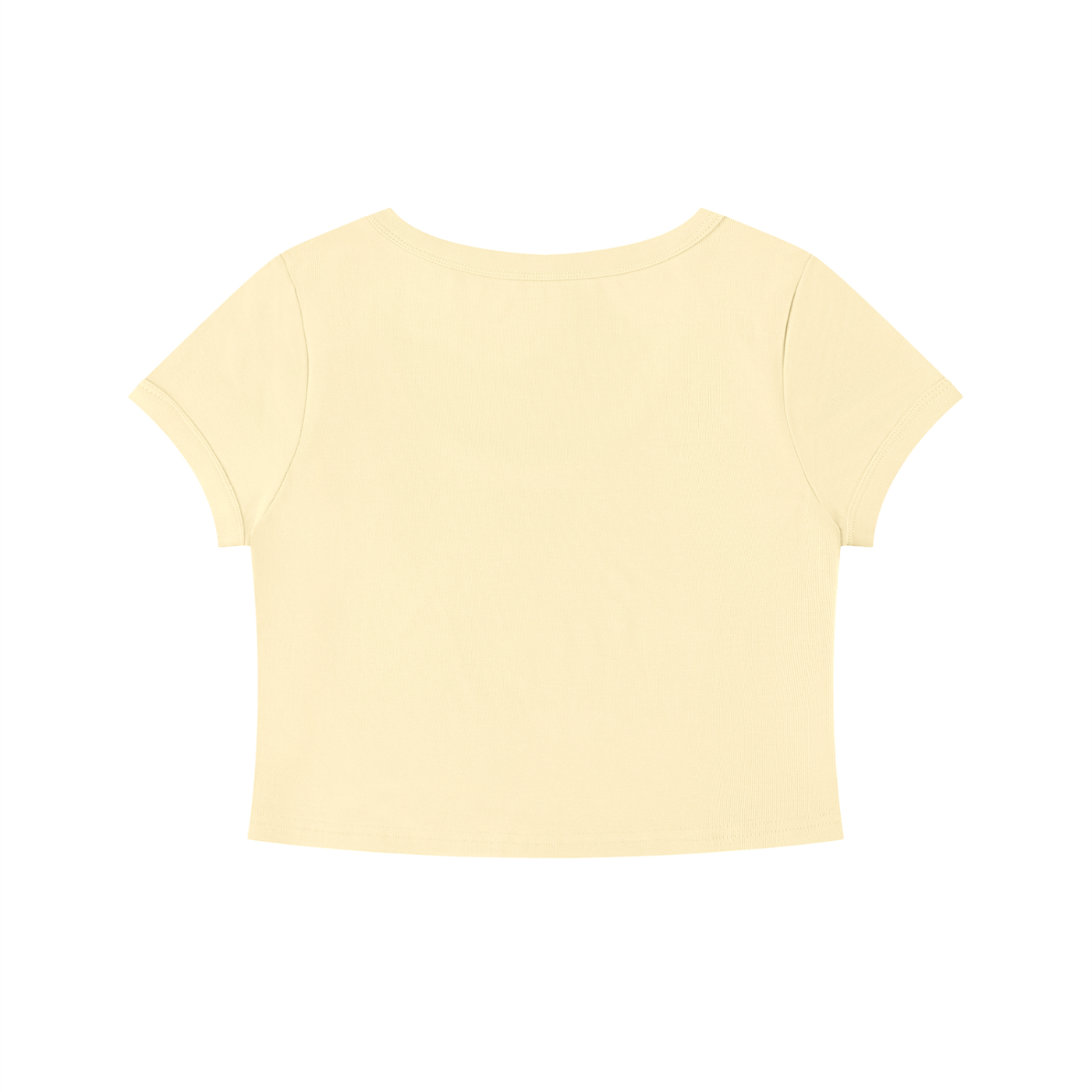 Women's Solid Color Slim Crop T-Shirt – Fitted Everyday Essential Crop Top
