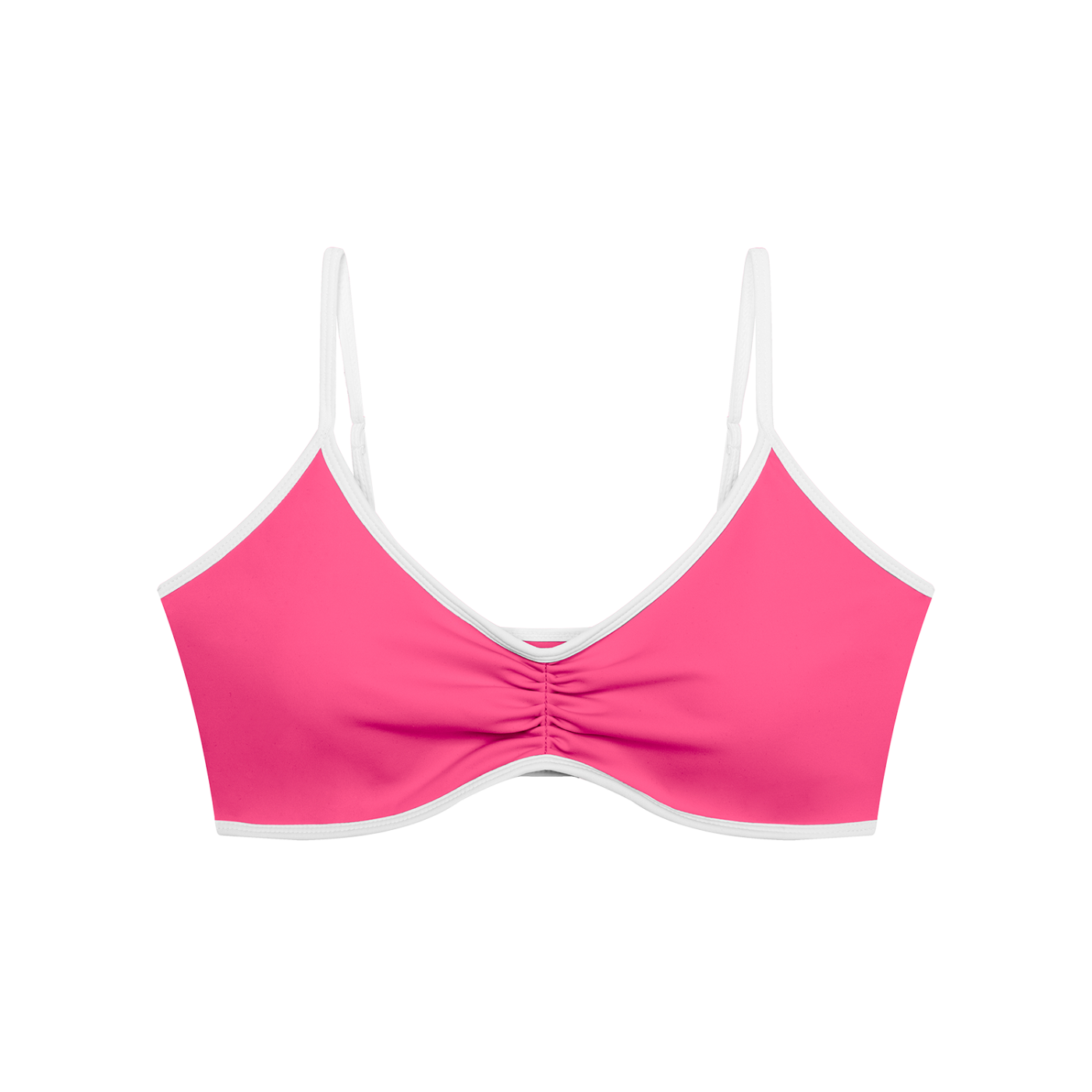 Women's Color Block Ruched V-Neck Sports Bra – Medium Support Activewear Bra
