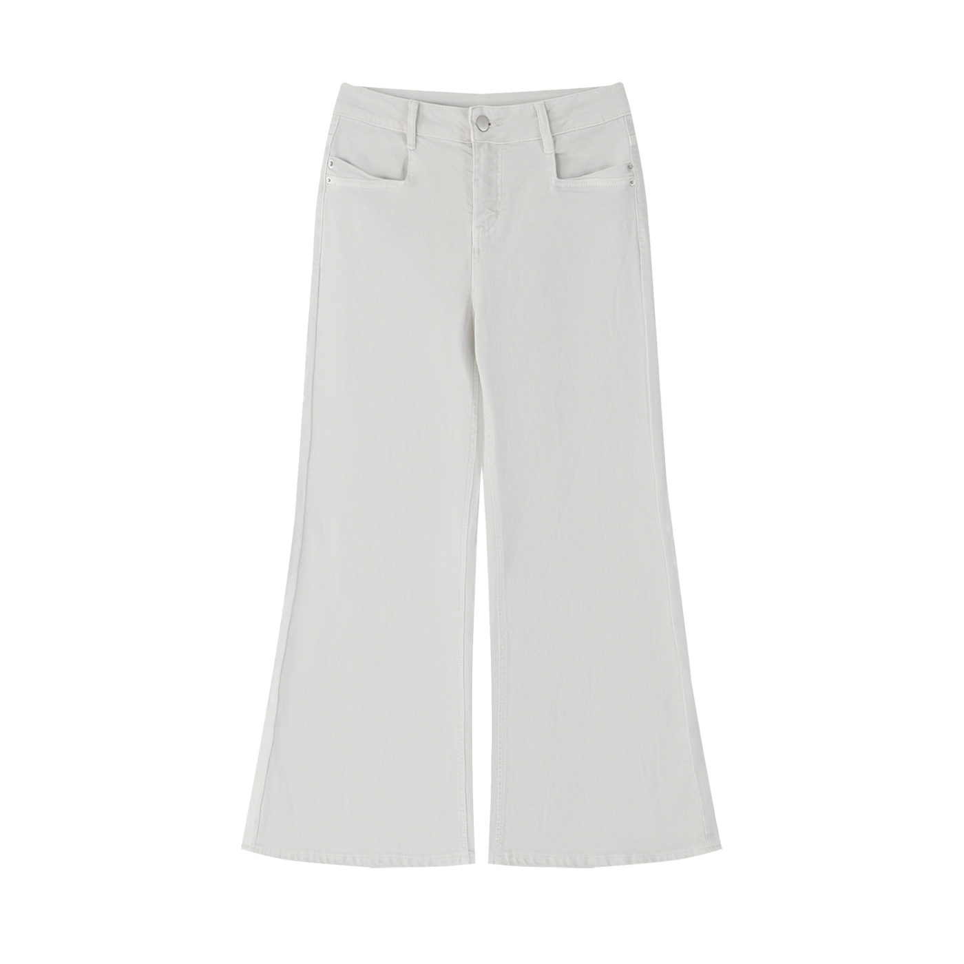 Women's Vintage Wash Flared Leg Jeans – High-Waisted Stretch Denim Pants