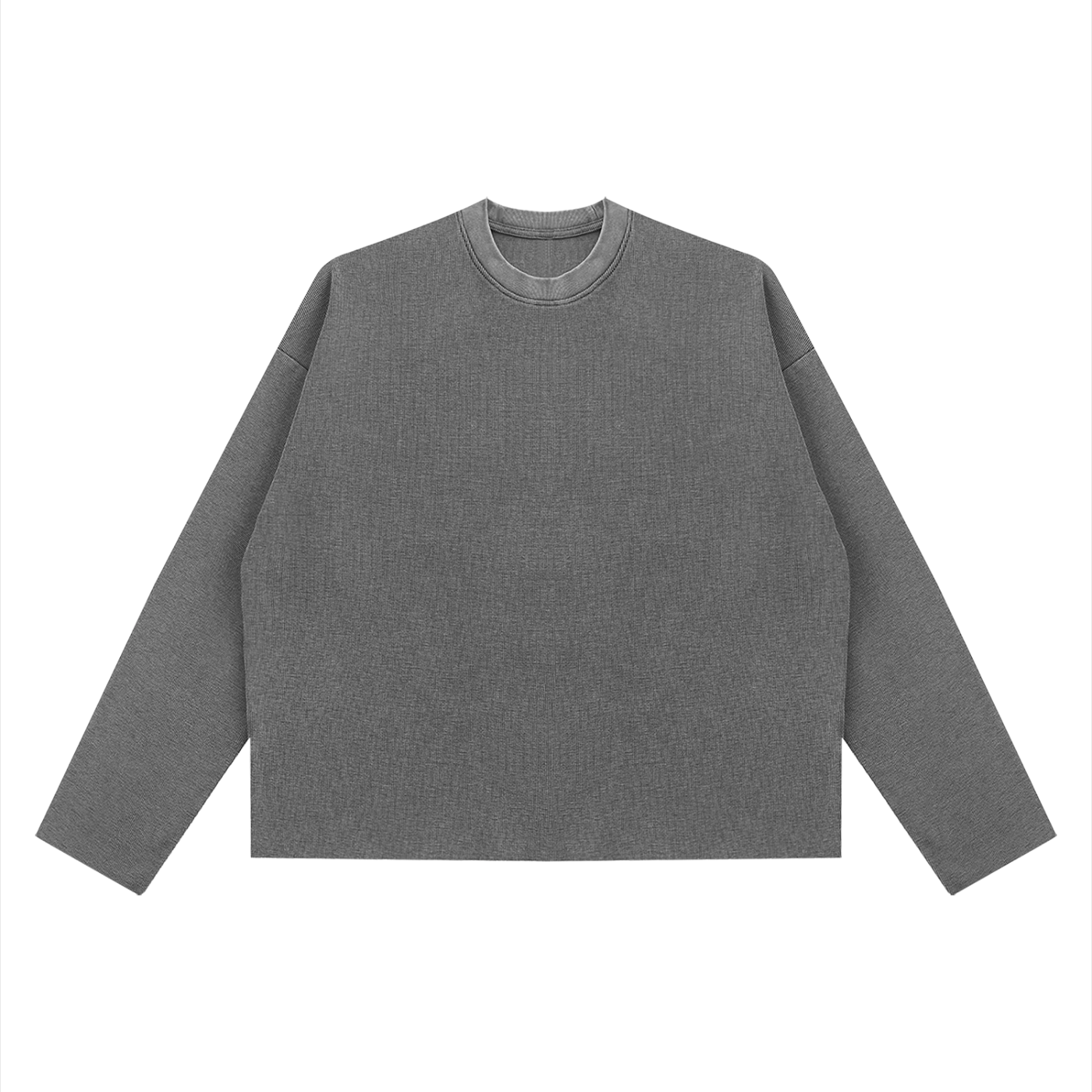 Unisex Vintage Wash Boxy Waffle Raw Edge T-Shirt – Oversized Premium Streetwear Tee