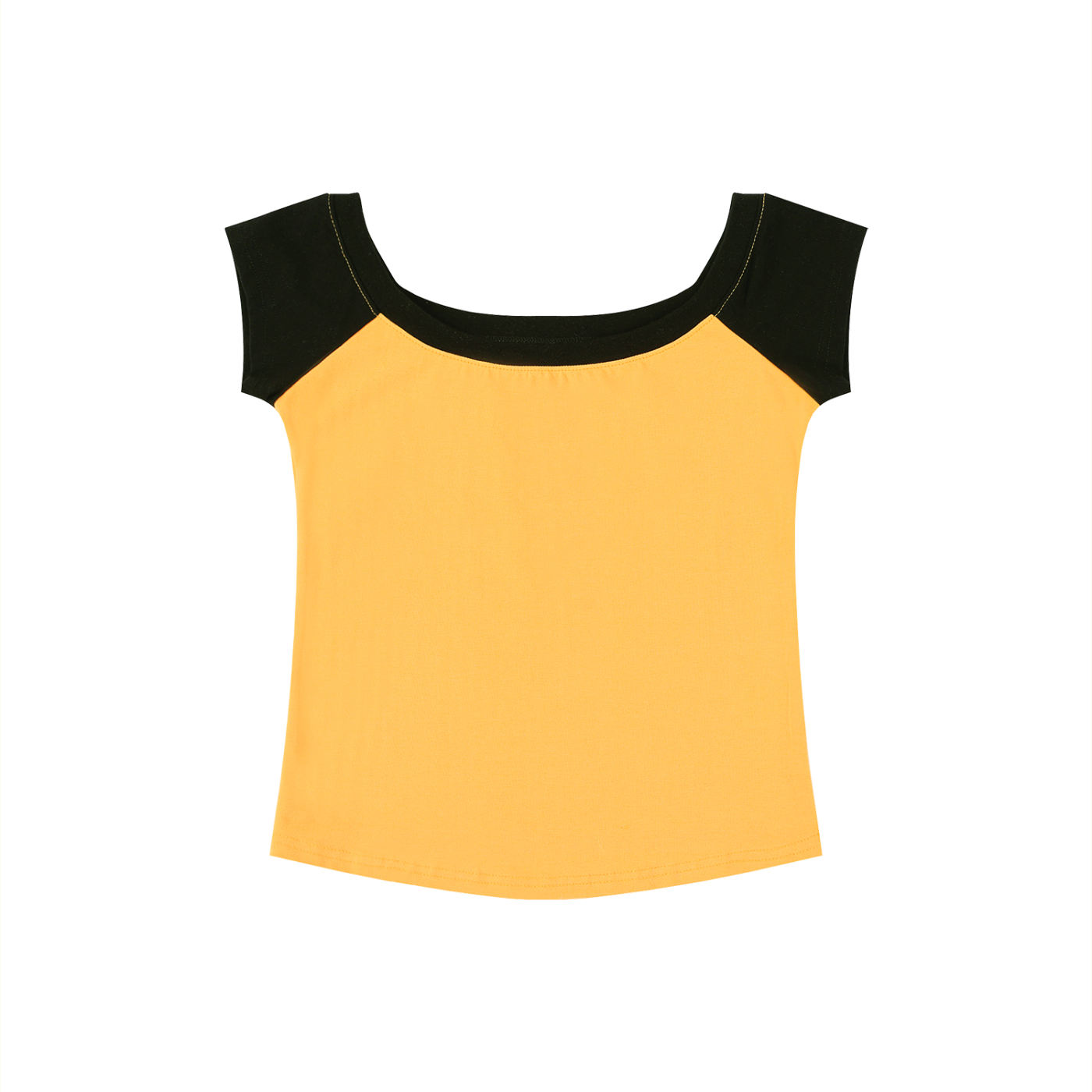 Women's Off-the-Shoulder Crop T-Shirt – Slim Fit Casual Fashion Top