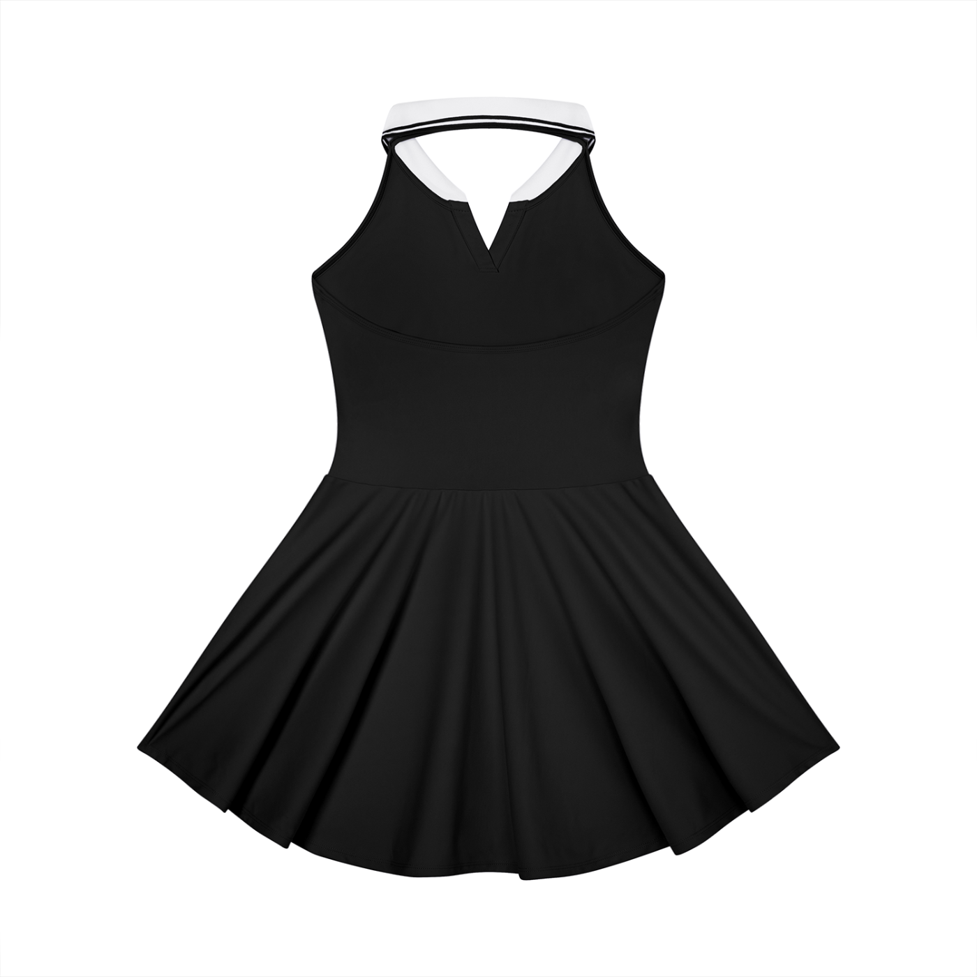 Women's Collared Halter A-Line Tennis Dress – Sleeveless Activewear Dress