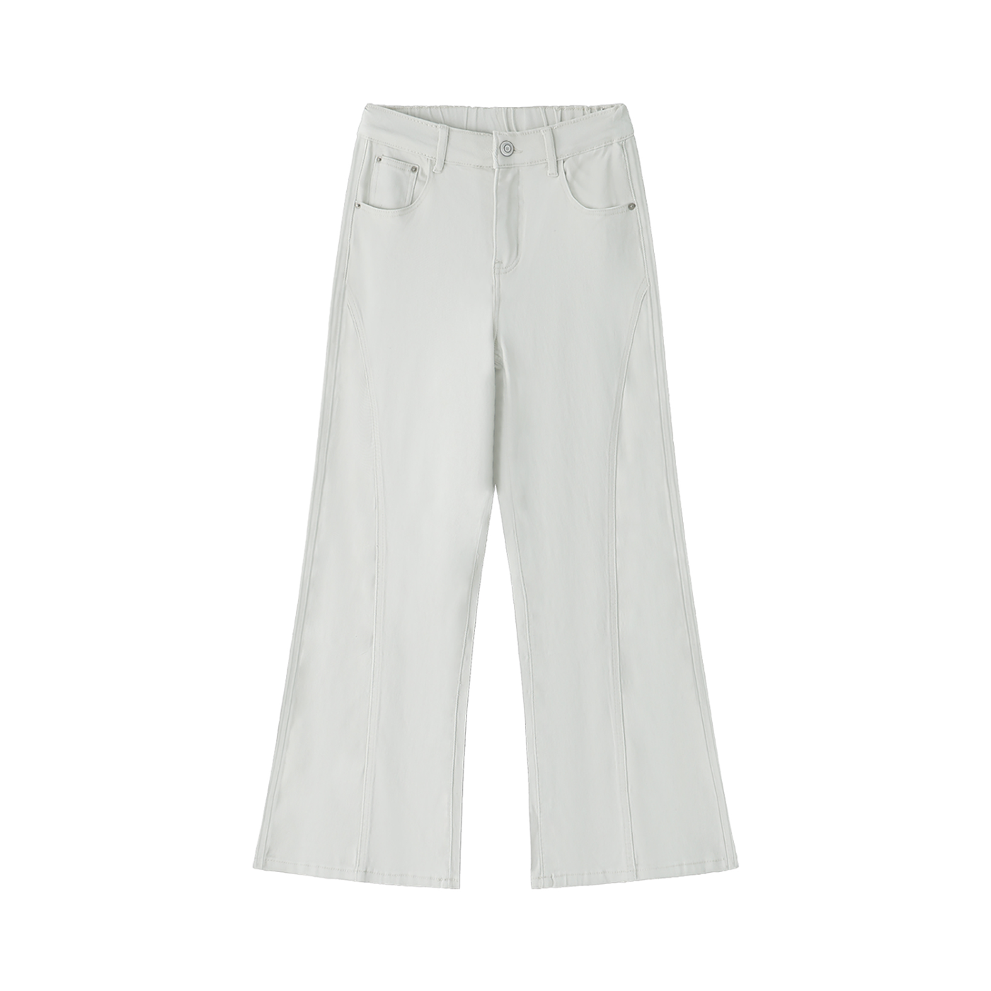 Women's High-Waisted Flared Leg Jeans – Stretch Denim Bootcut Jeans