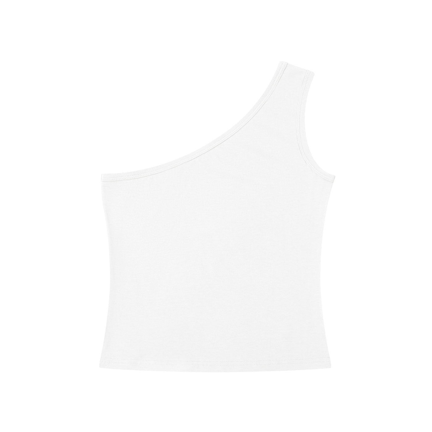 Women's One Shoulder Crop T-Shirt – Slim Fit Trendy Casual Top