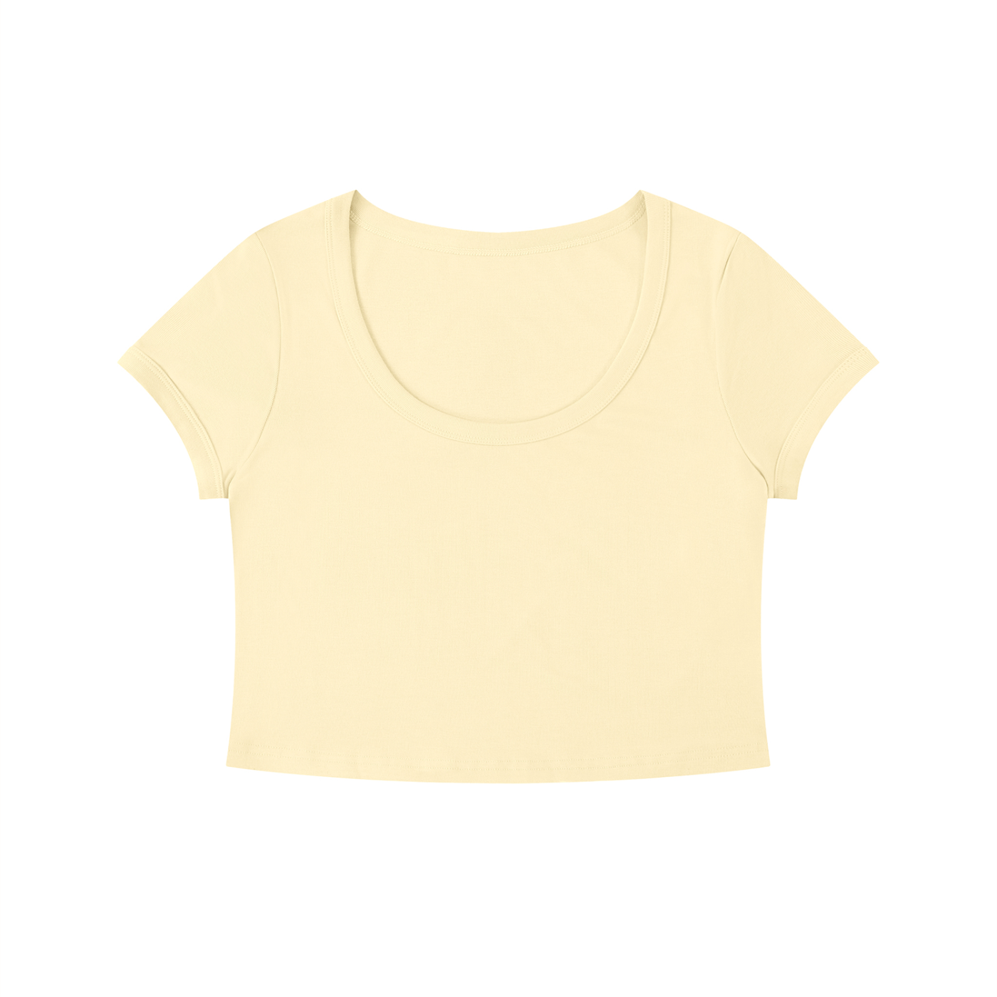 Women's Solid Color Slim Crop T-Shirt – Fitted Everyday Essential Crop Top