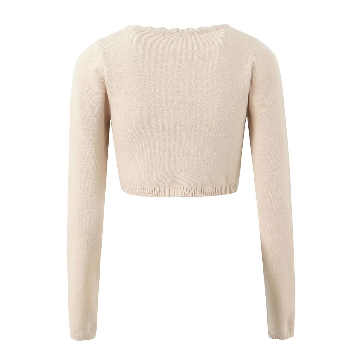Cropped Patchwork Knit Cardigan Jacket – Women