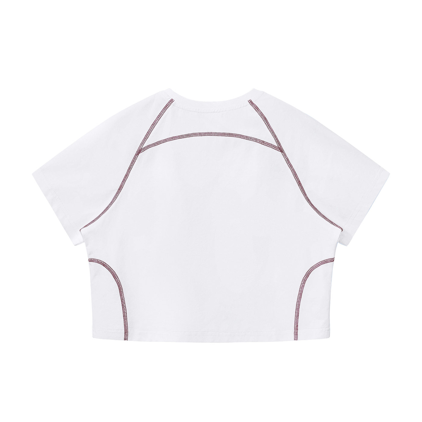 Women's Contrast Stitch Raglan Crop T-Shirt – Slim Fit Retro Crop Top