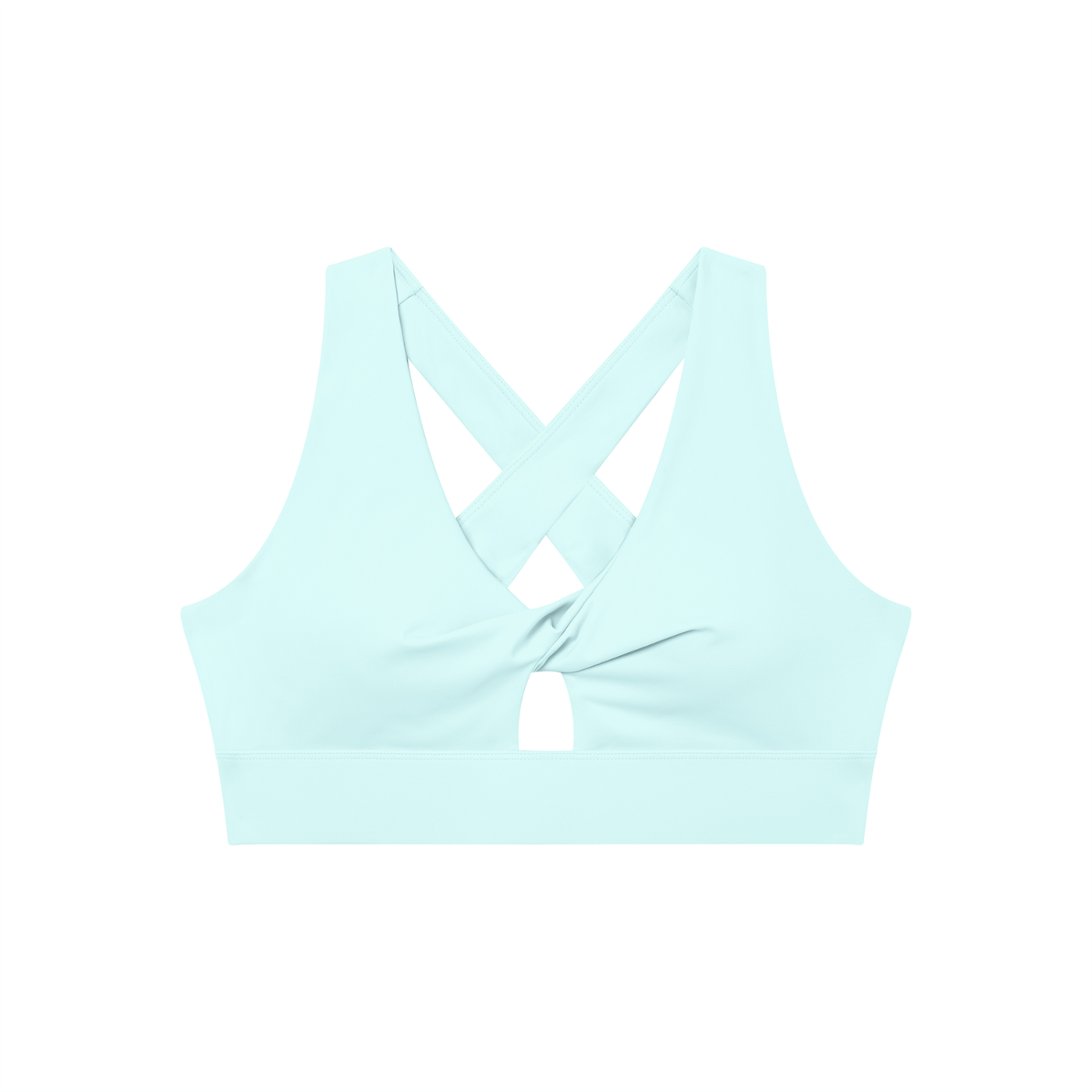Women's Twist Front V-Neck Sports Bra – Seamless Medium Support Activewear Bra