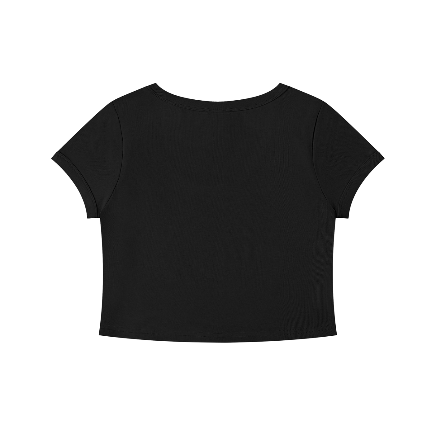 Women's Solid Color Slim Crop T-Shirt – Fitted Everyday Essential Crop Top