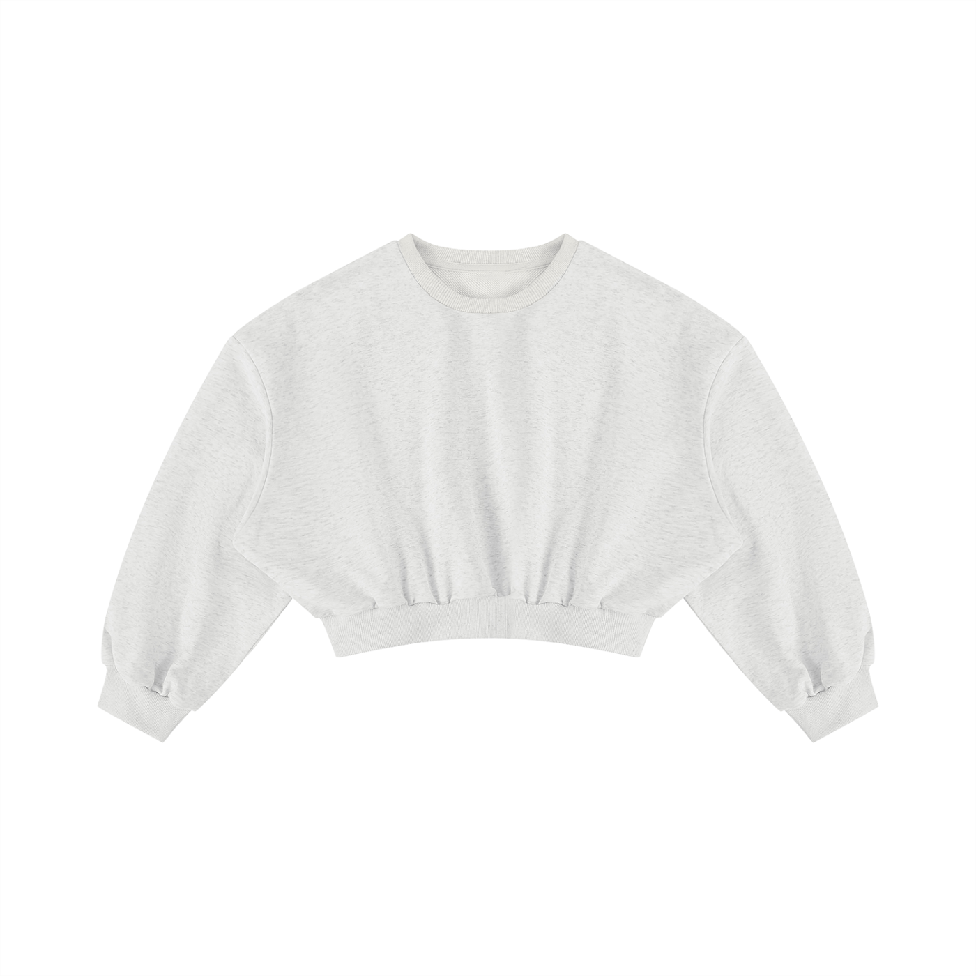 Women's Boxy Cropped Crewneck Sweatshirt – Oversized Casual Fleece Pullover