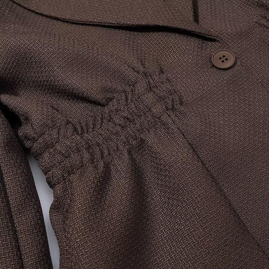 Womens Versatile Belted Blazer With Long Sleeves