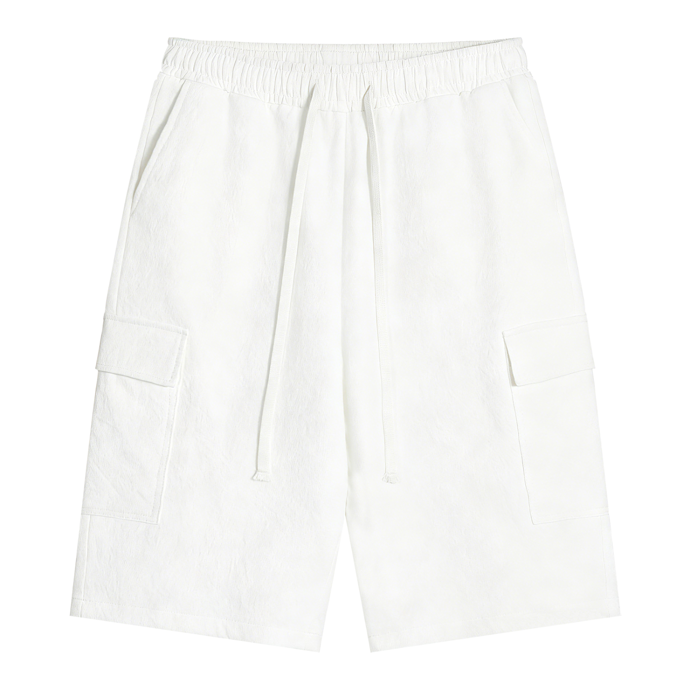 Unisex Drawstring Cargo Shorts – Relaxed Fit Utility Streetwear Shorts with Pockets