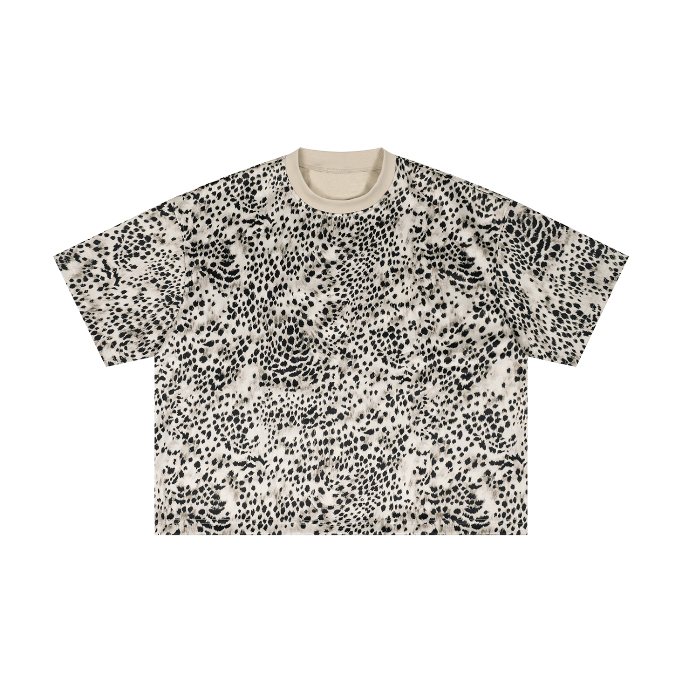 Unisex Leopard Print Boxy T-Shirt – Oversized Premium Streetwear Tee
