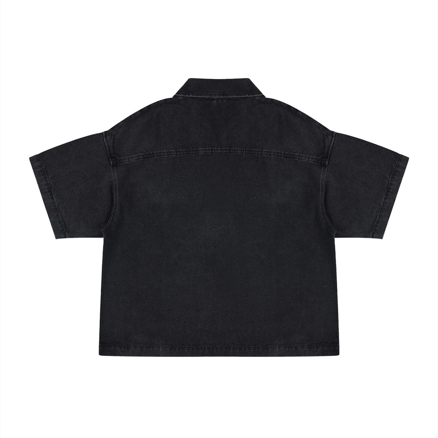 Unisex Oversized Vintage Wash Quarter Zip Denim Shirt – Boxy Streetwear Pullover