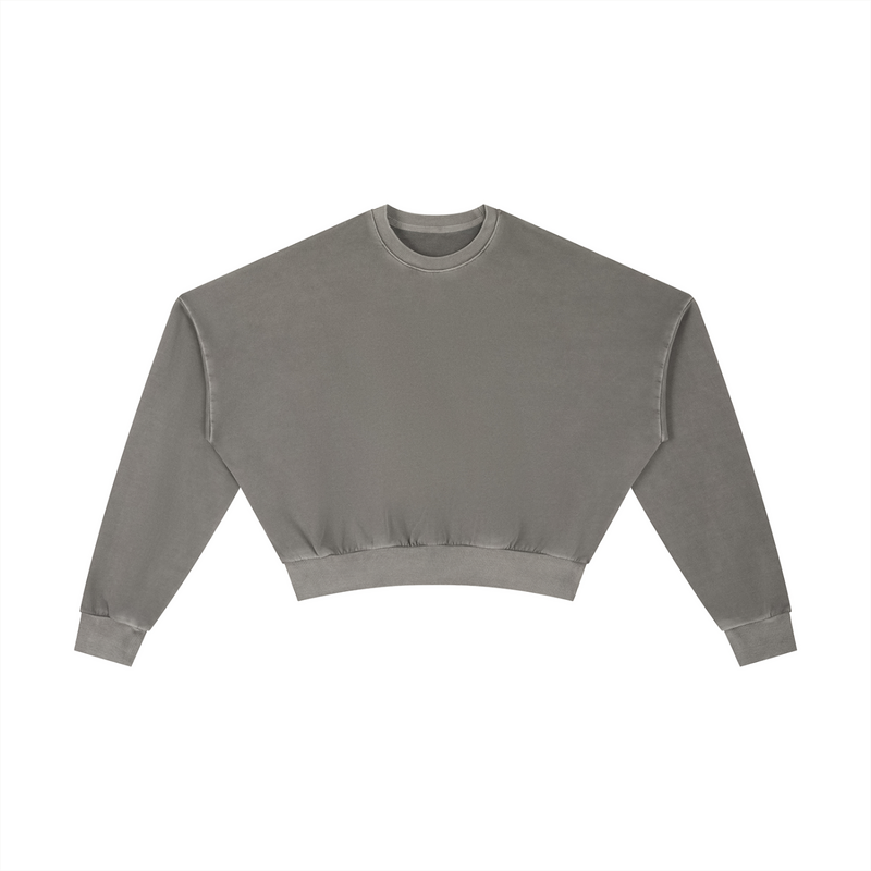 Vintage Washed Cropped Sweatshirt