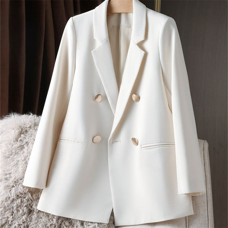 Women's Solid-Colored Defined-Waist Blazer