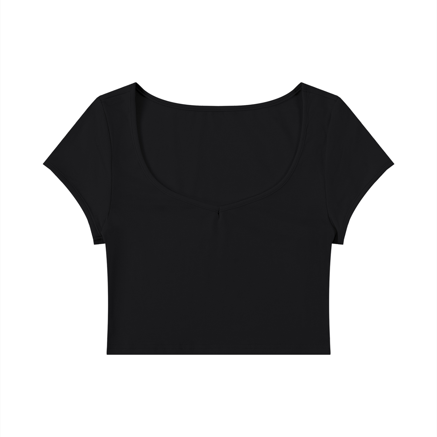 Women's Slim Cap Sleeve Crop T-Shirt – Fitted Everyday Essential Top