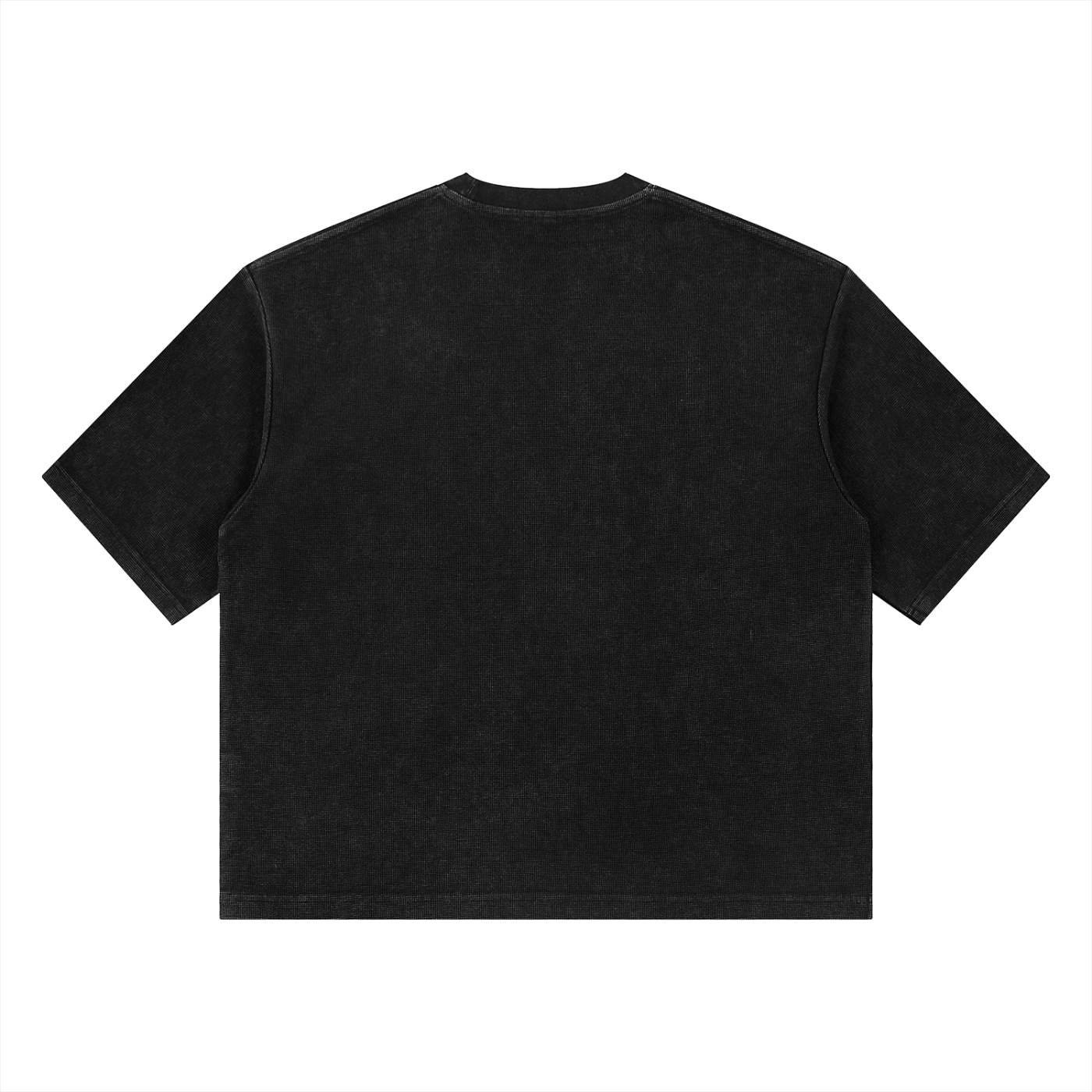 Unisex Mineral Wash Waffle Boxy T-Shirt – Oversized Textured Streetwear Tee