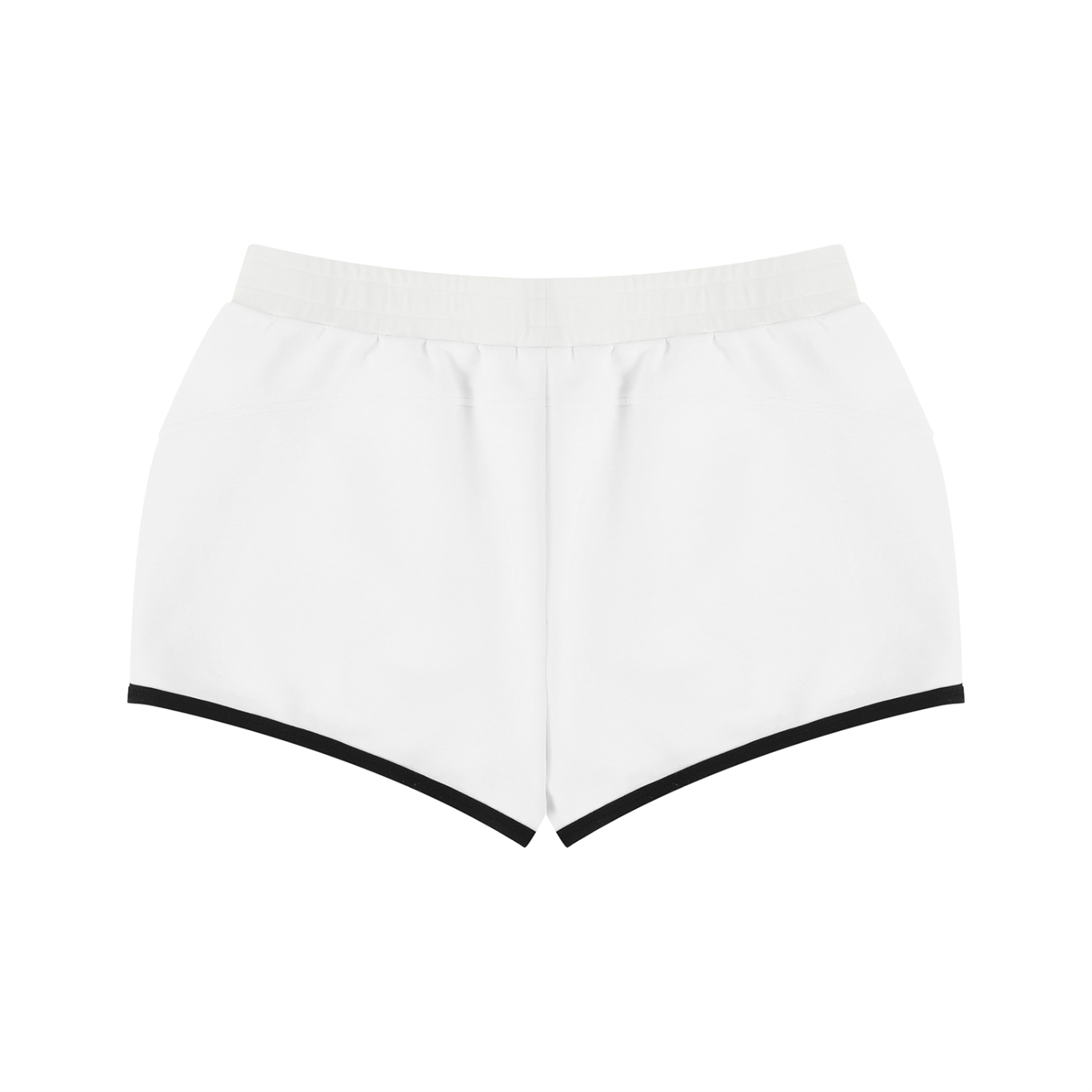 Women's Retro Contrast Trim Athletic Shorts – High-Waisted Activewear Shorts