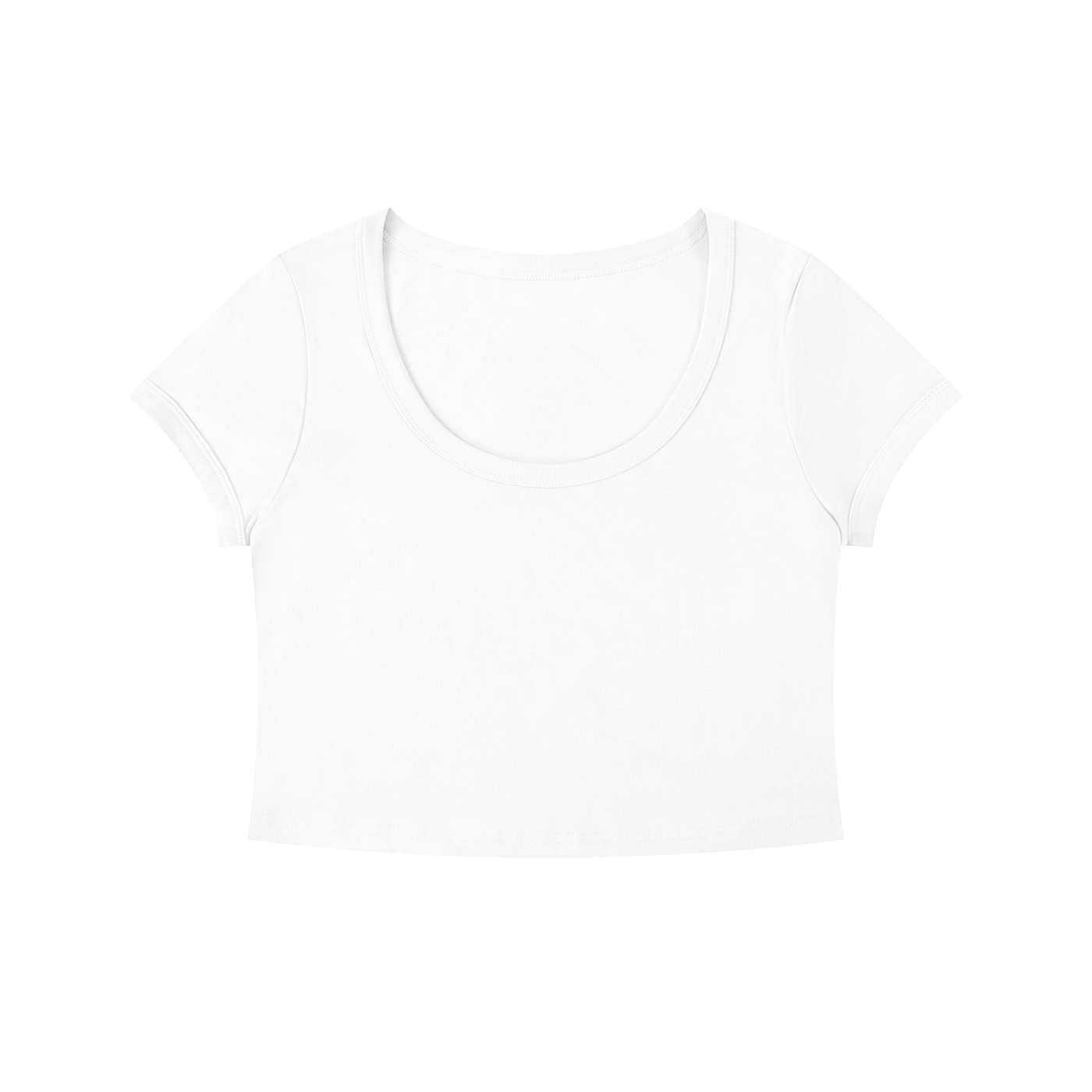 Women's Solid Color Slim Crop T-Shirt – Fitted Everyday Essential Crop Top