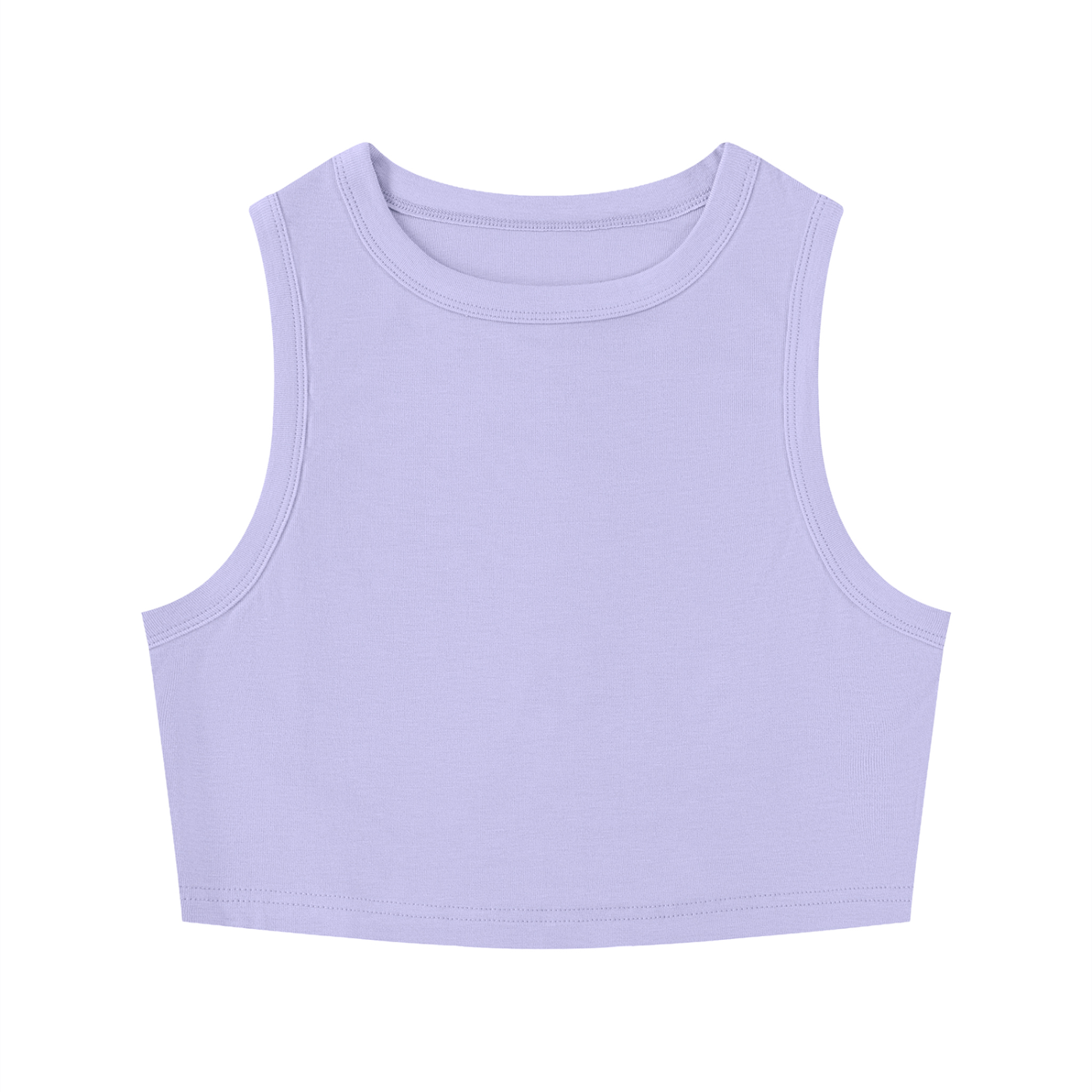 Women's Tight Crew Neck Crop Tank Top – Slim Fit Essential Sleeveless Top