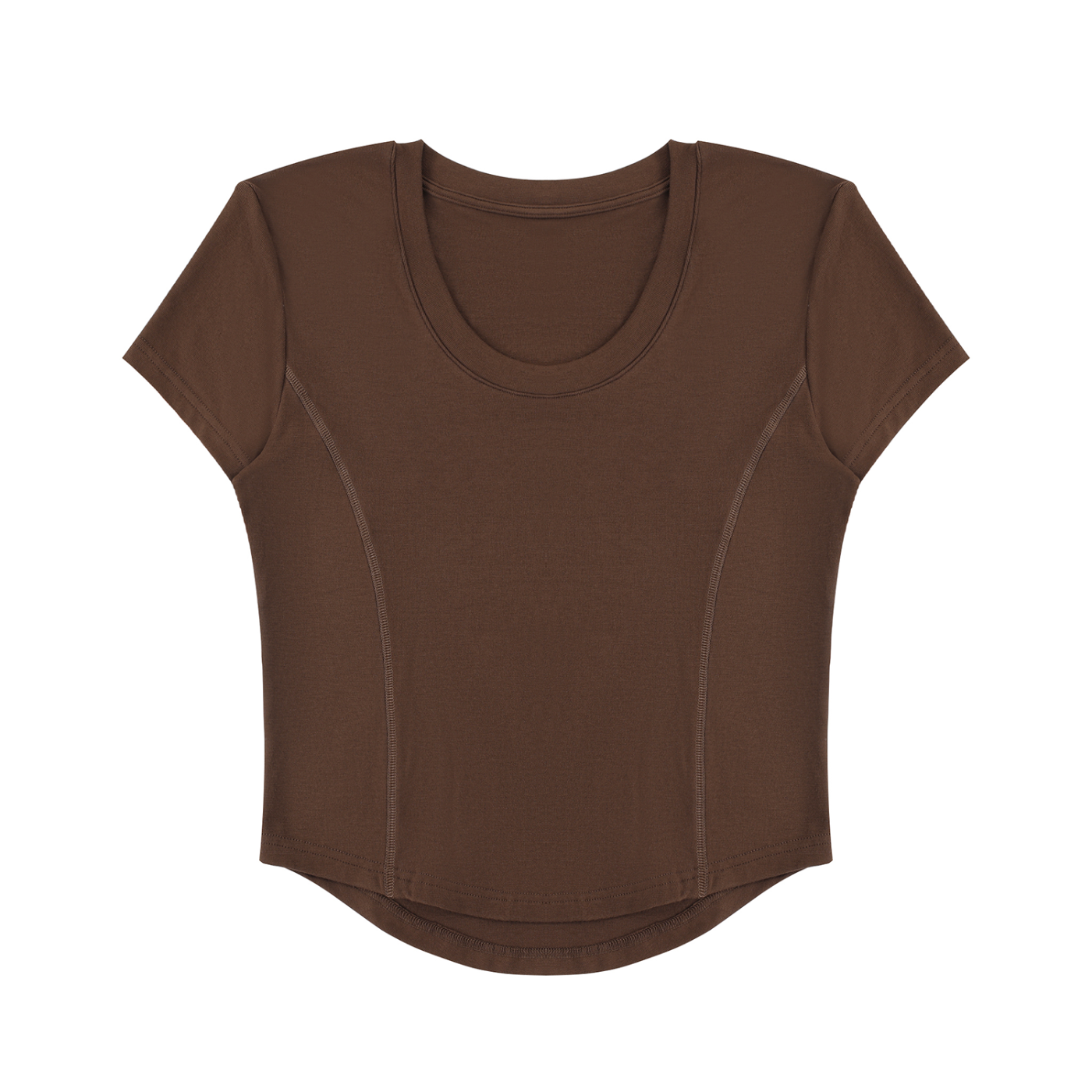 Women's Paneled Crop T-Shirt – Slim Fit Casual Streetwear Tee