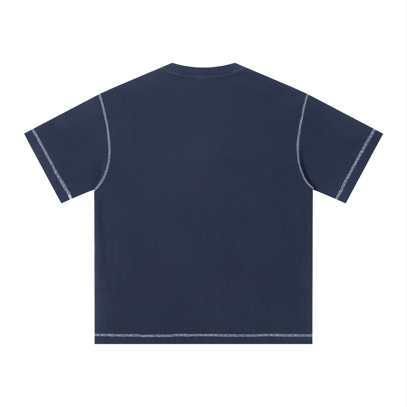 Unisex Vintage Sunfade Waffle Knit Boxy T-Shirt – Oversized Streetwear Tee