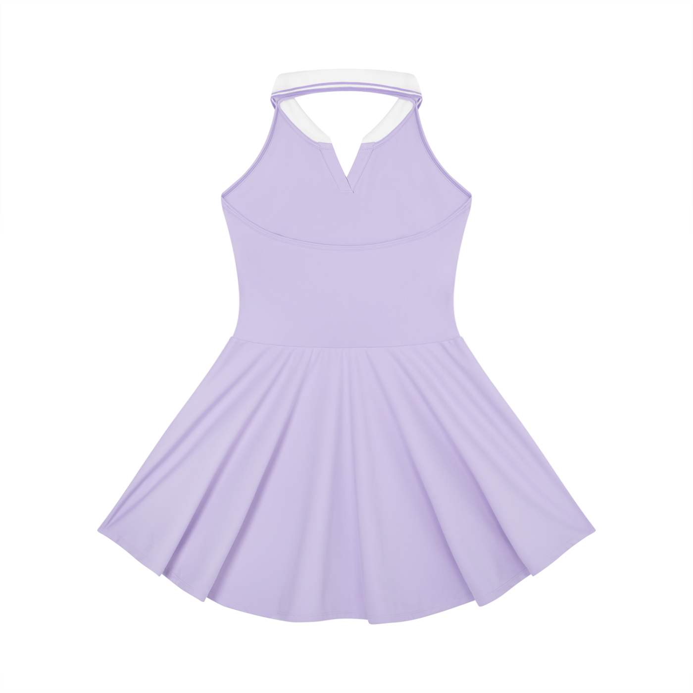 Women's Collared Halter A-Line Tennis Dress – Sleeveless Activewear Dress