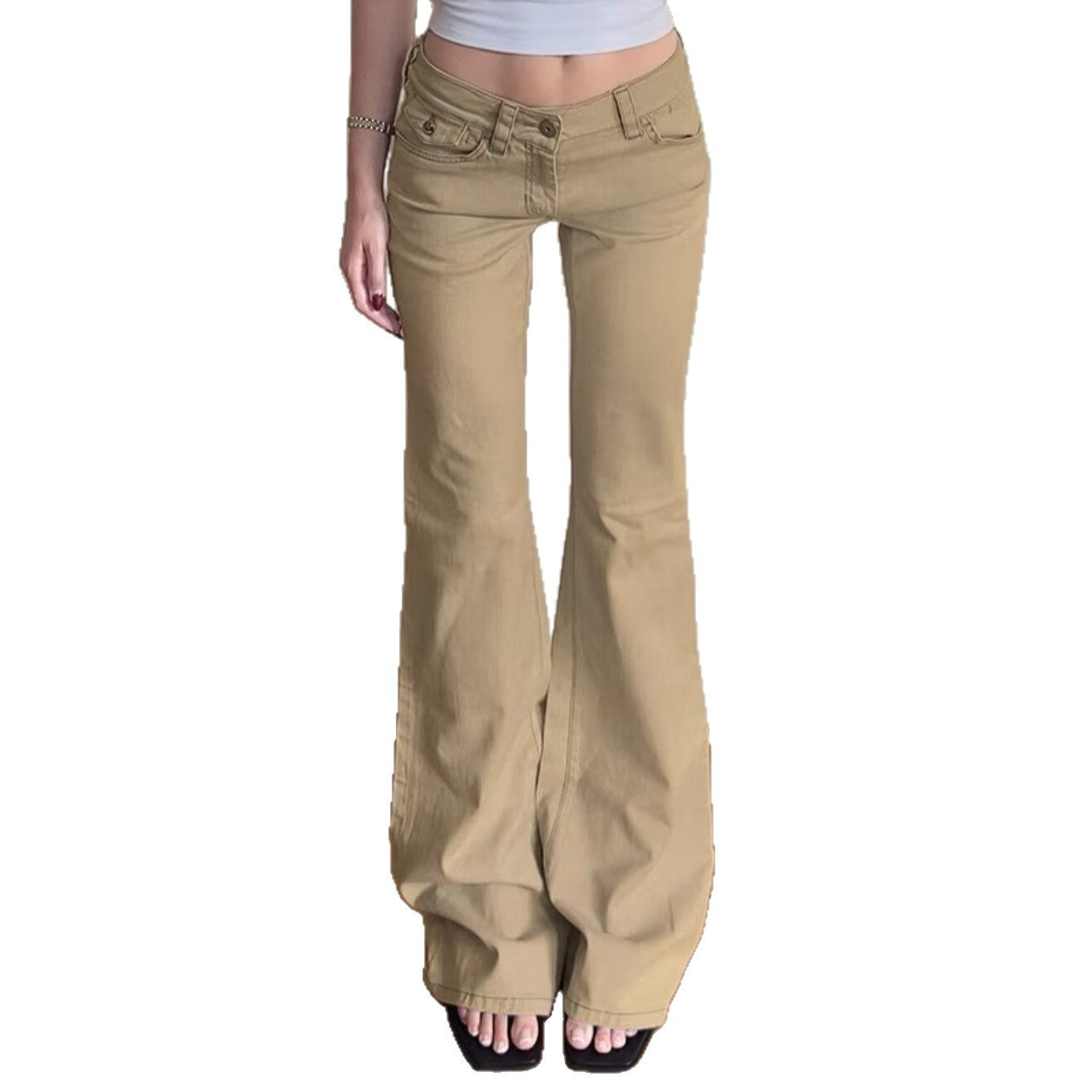 Women's Retro Low-Waist Slimming Drapey Straight-Leg Pants