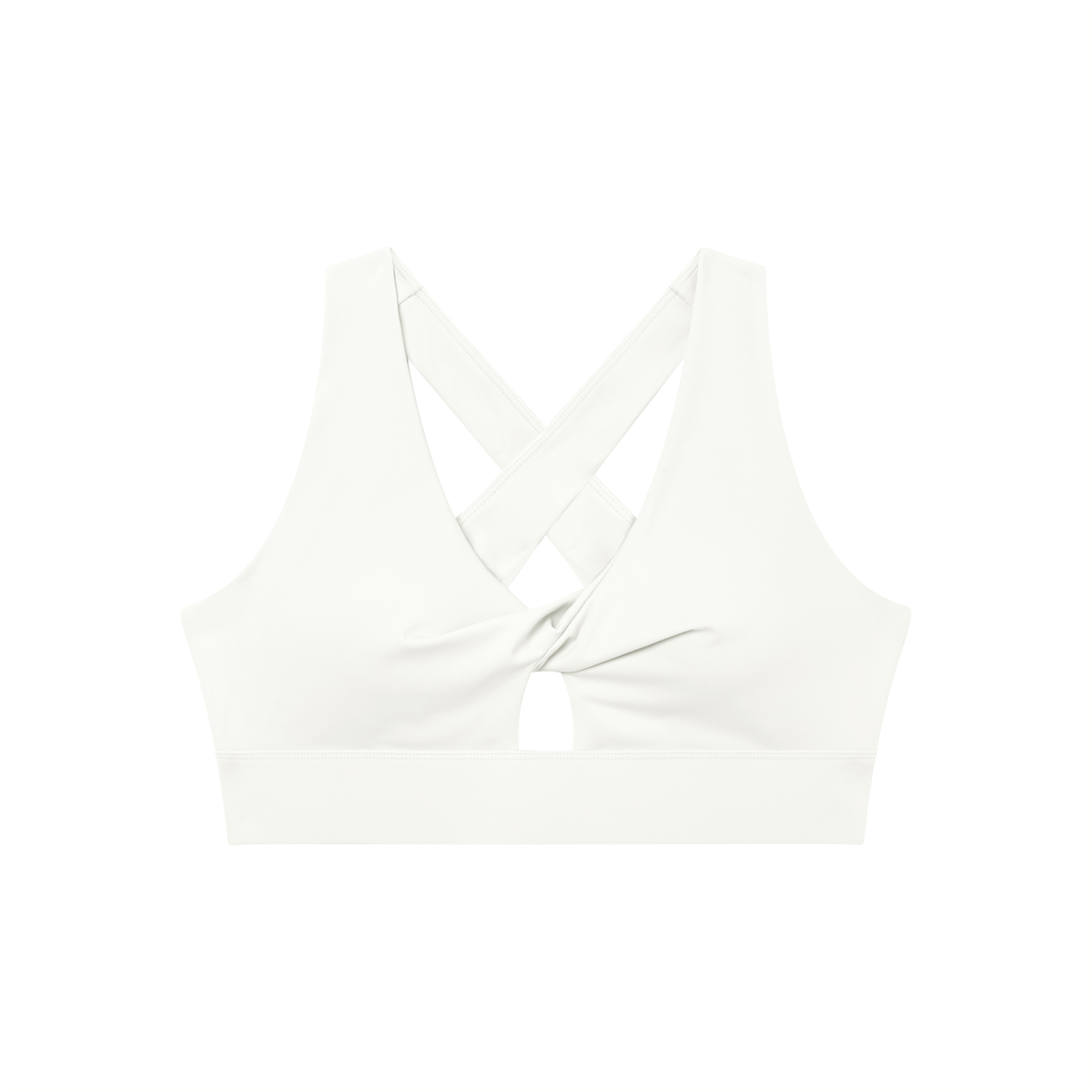 Women's Twist Front V-Neck Sports Bra – Seamless Medium Support Activewear Bra