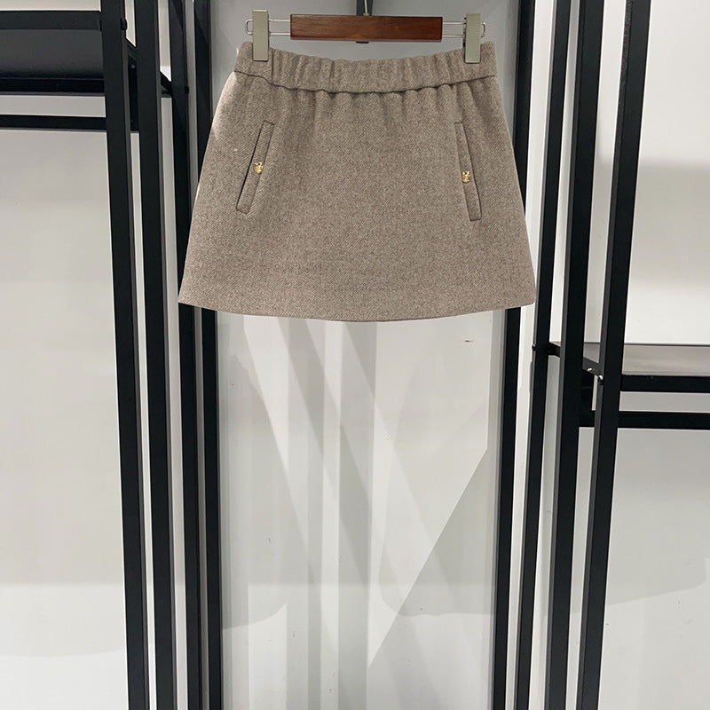 Women's Wool Jacket and Mini Skirt Set
