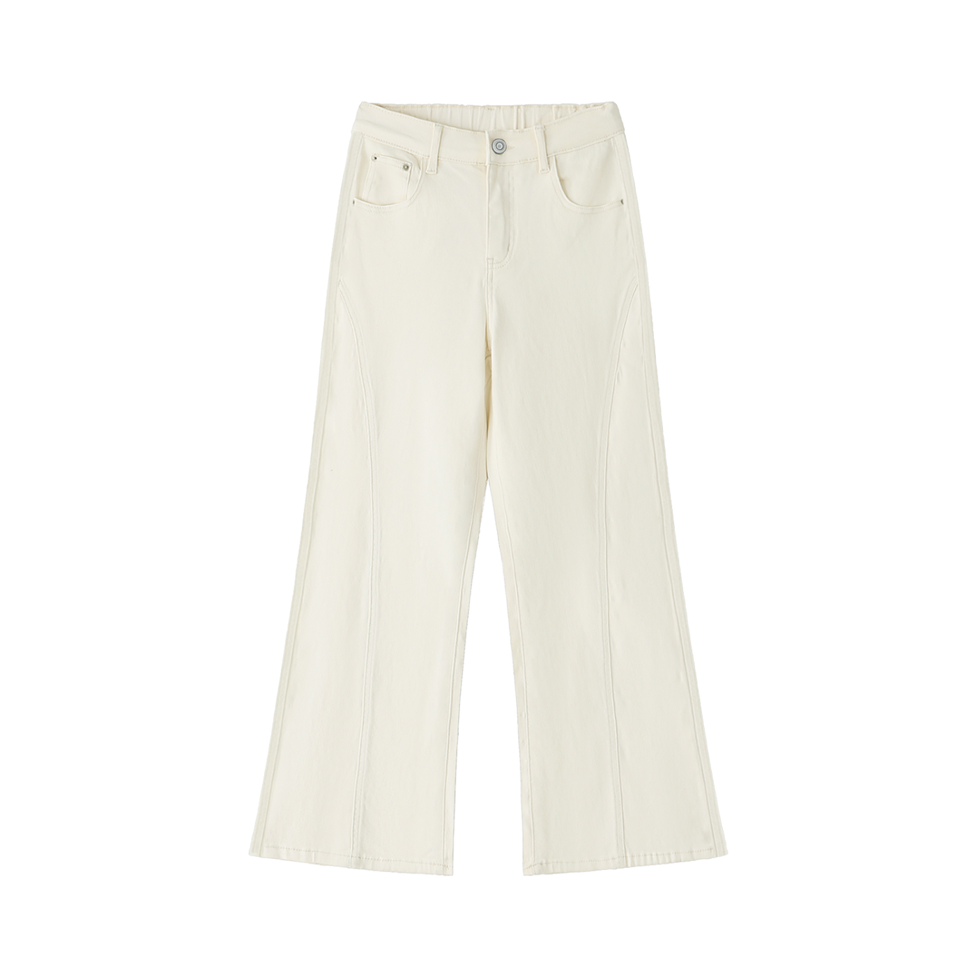 Women's High-Waisted Flared Leg Jeans – Stretch Denim Bootcut Jeans