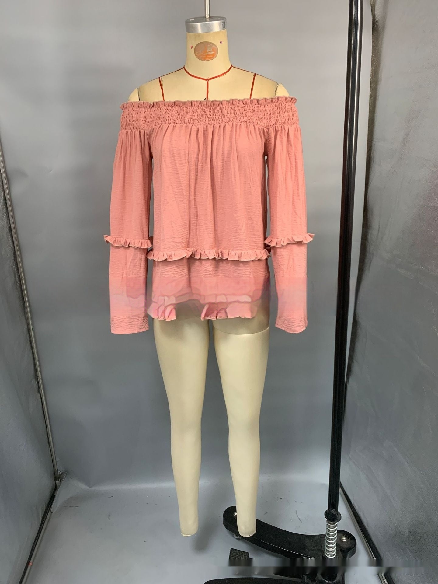 Halter-neck Casual Chic All-match Loose-fit Long-sleeve T-shirt