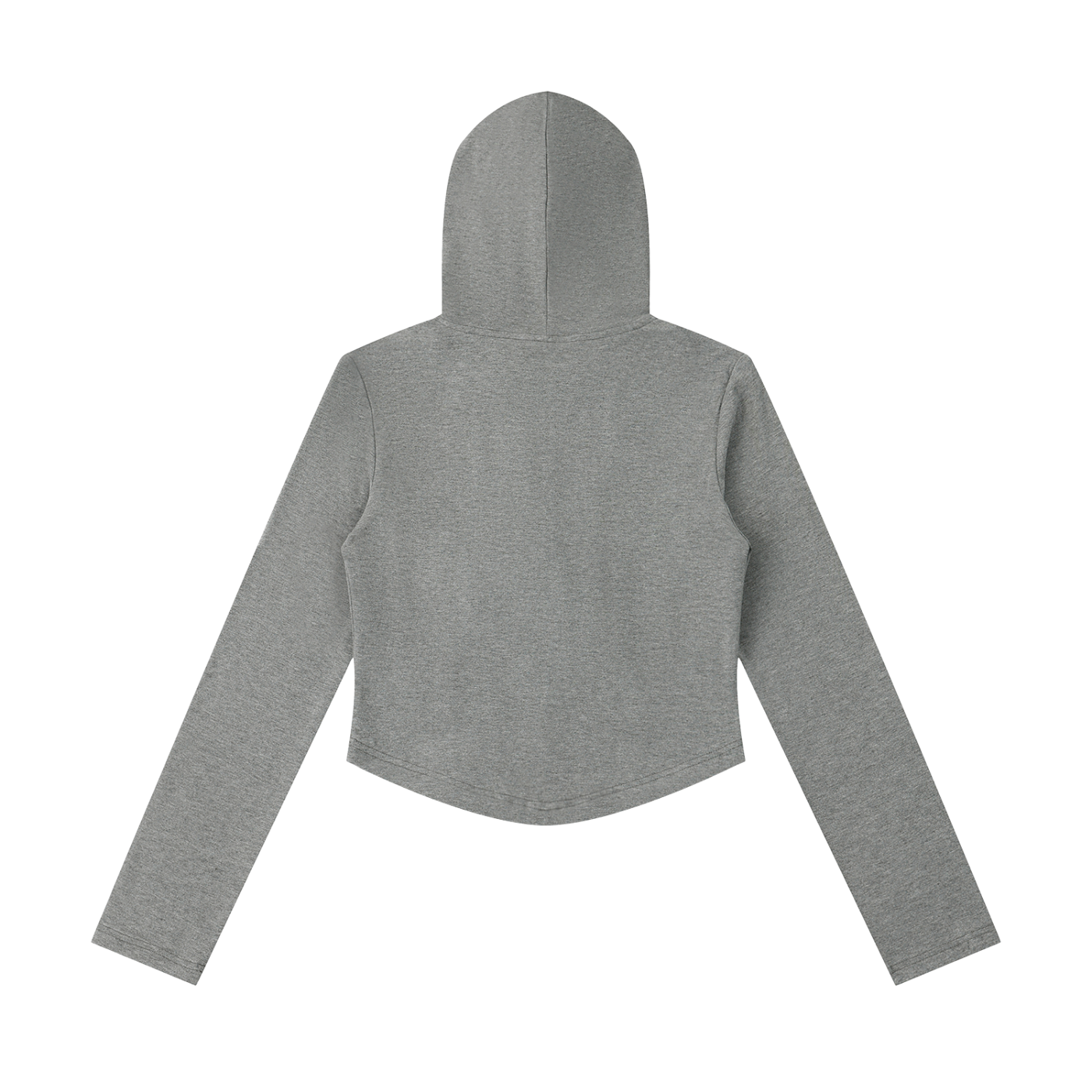 Women's Slim Cropped Full-Zip Hoodie – Fitted Athleisure Sweatshirt