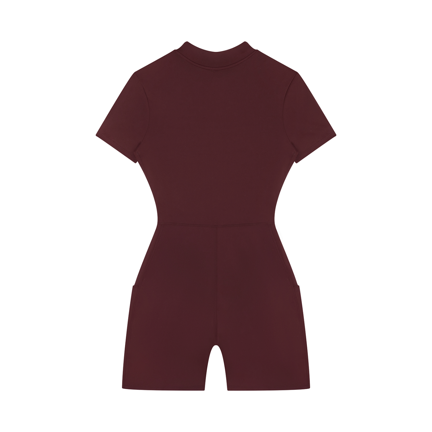 Women's Quarter Zip Short Sleeve Romper – Athletic One-Piece Activewear Jumpsuit