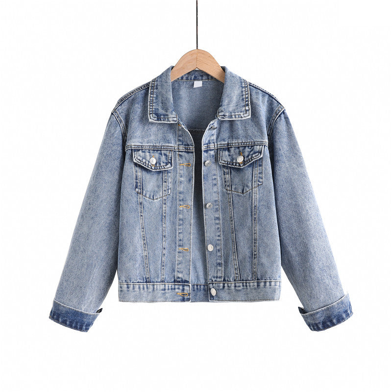 Women's Loose-Fit Patchwork Denim Jacket