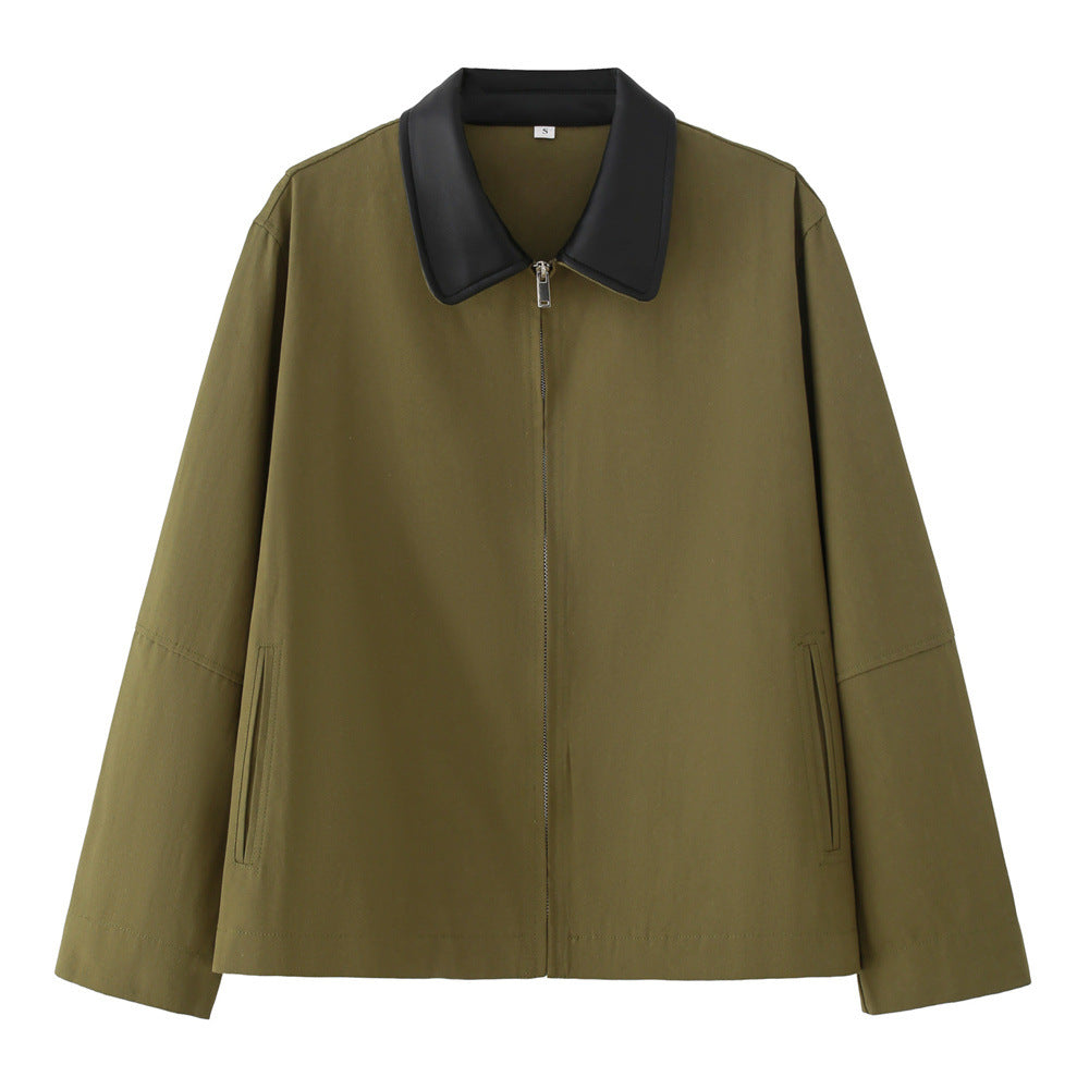 Women's Fashionable Casual Jacket With Lapel Collar
