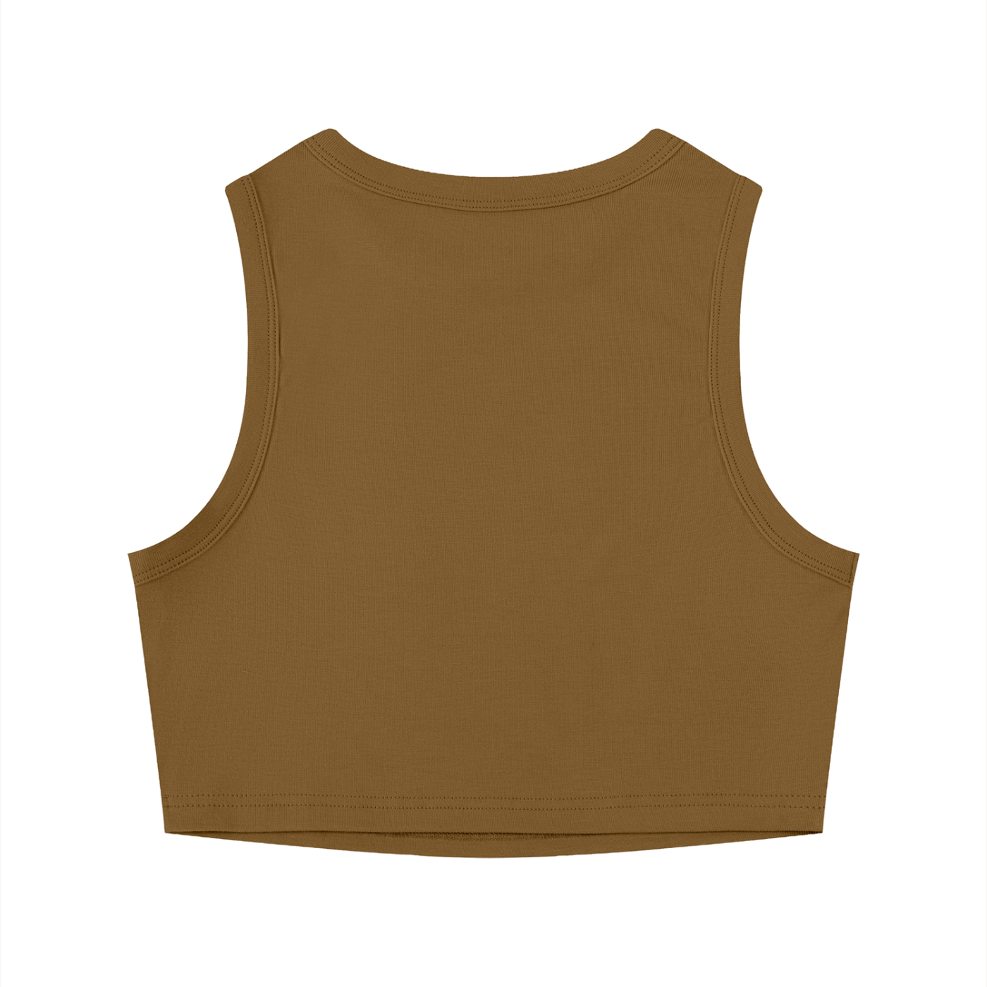 Women's Tight Crew Neck Crop Tank Top – Slim Fit Essential Sleeveless Top