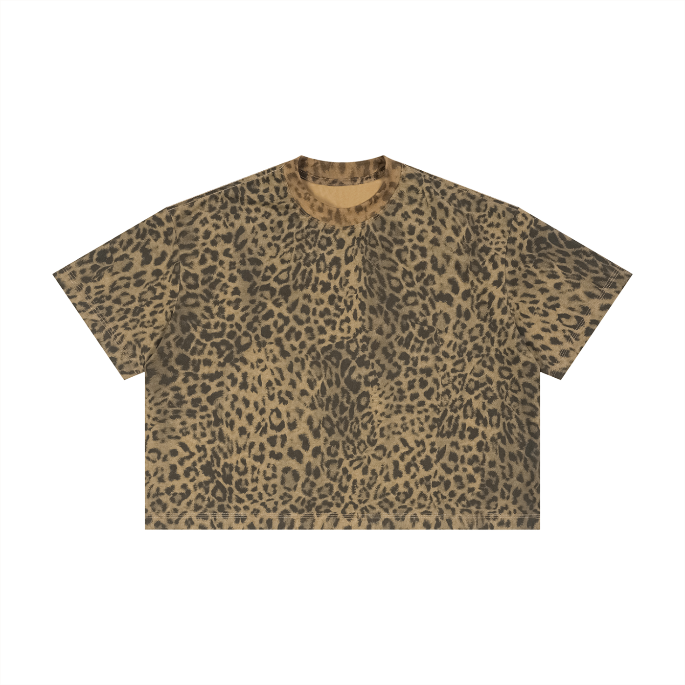 Unisex Leopard Print Boxy T-Shirt – Oversized Premium Streetwear Tee