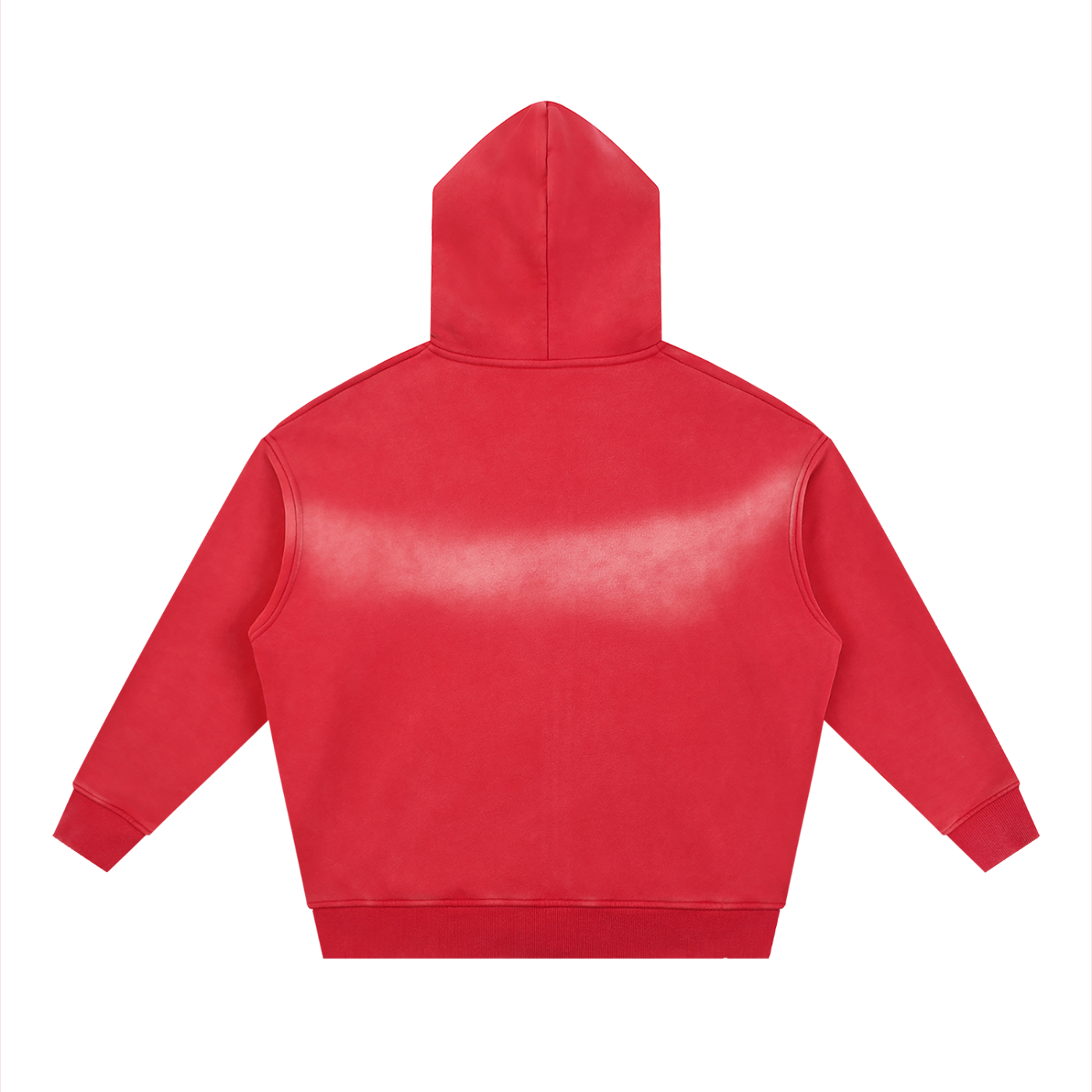 Unisex Vintage Sunfade Two-Way Zip Boxy Fleece Hoodie – Oversized Heavyweight Hoodie