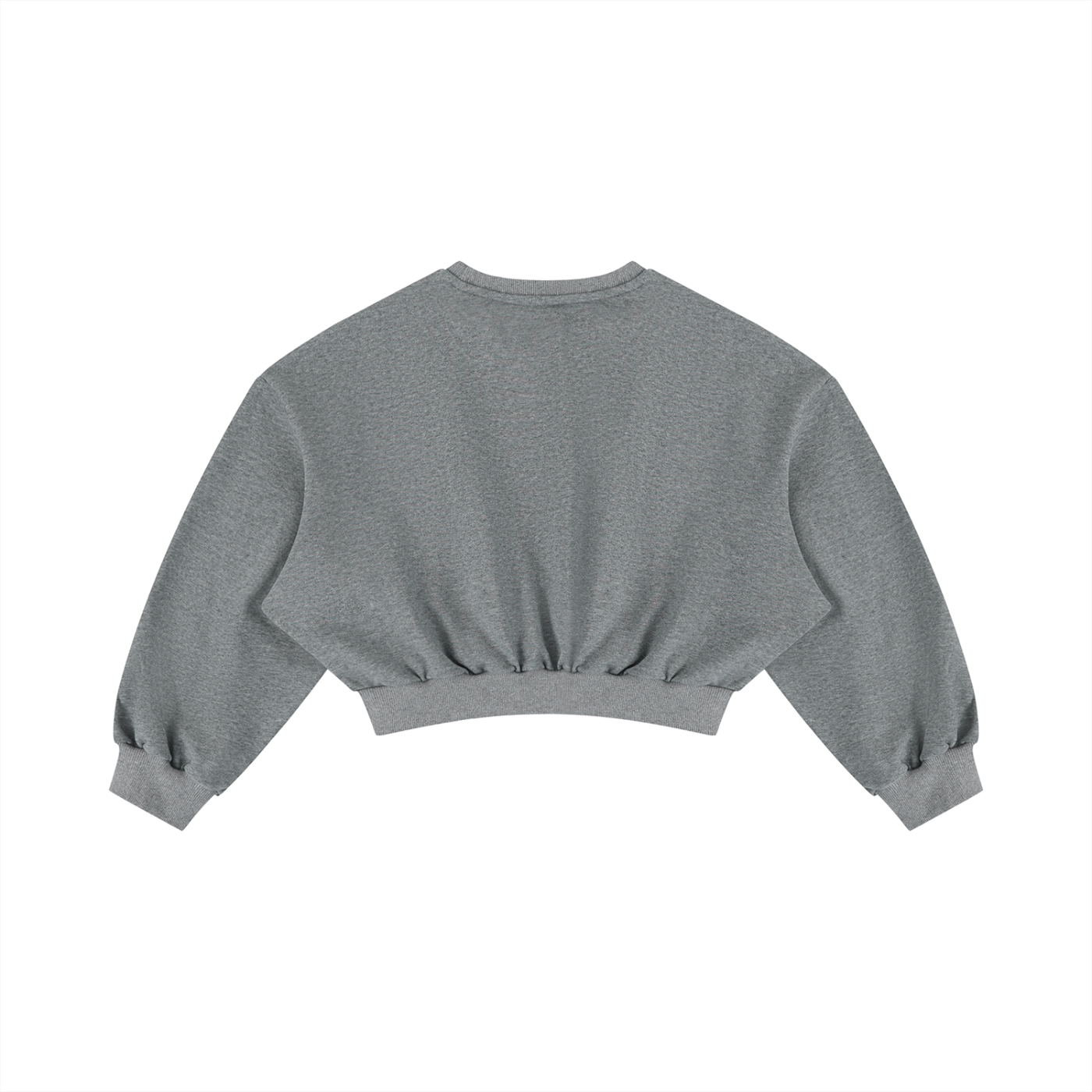 Women's Boxy Cropped Crewneck Sweatshirt – Oversized Casual Fleece Pullover