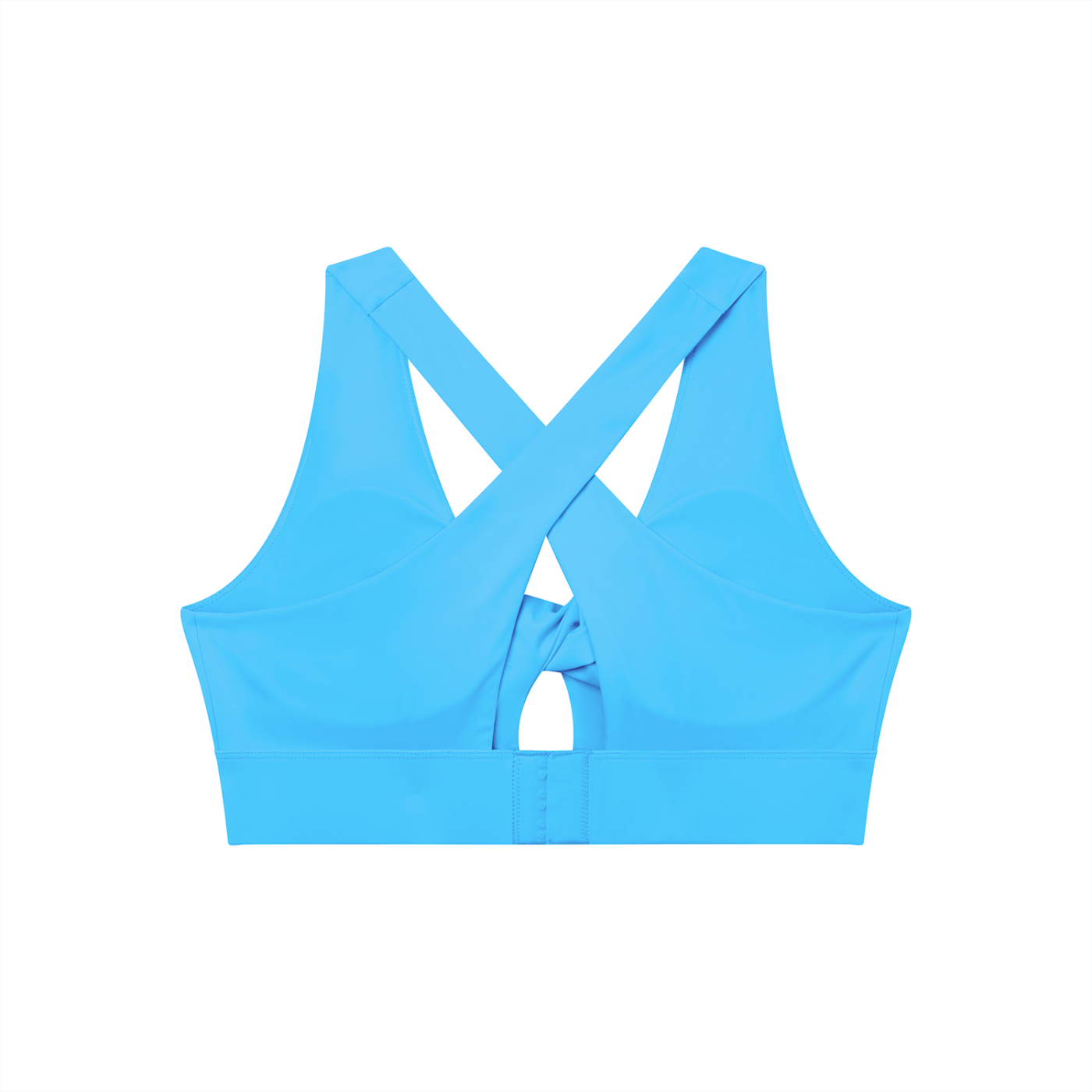 Women's Twist Front V-Neck Sports Bra – Seamless Medium Support Activewear Bra