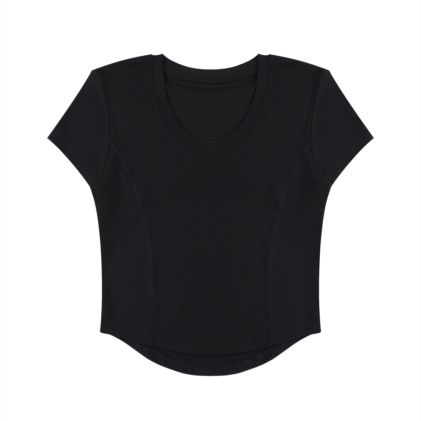 Women's Paneled Crop T-Shirt – Slim Fit Casual Streetwear Tee